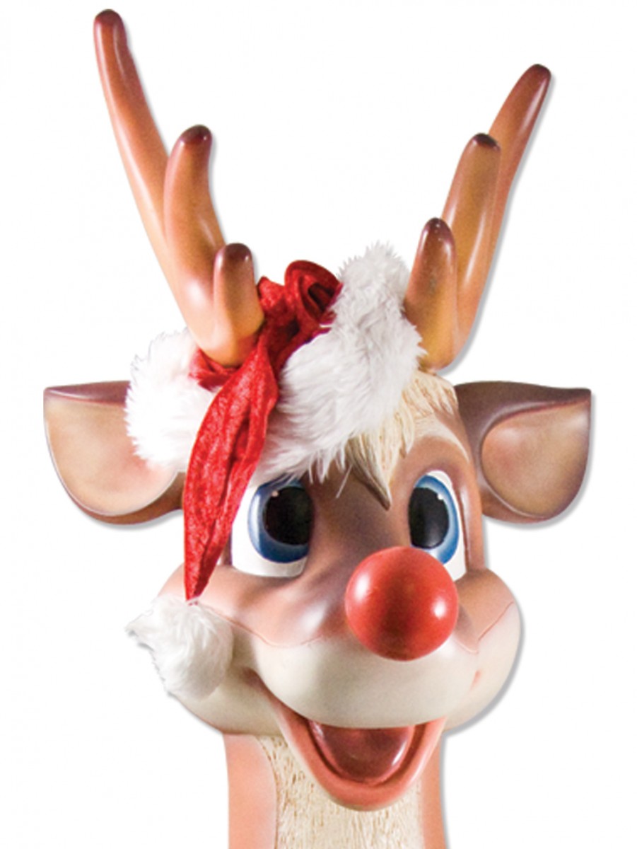 Cute Sitting Resin Reindeer Life Size Christmas Decoration Ornament 1