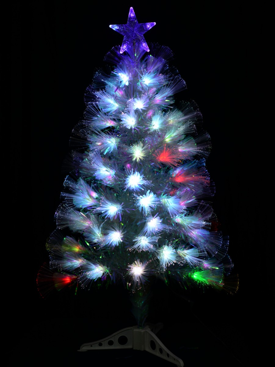 Iridescent Rainbow Effect Multi Colour Led Fibre Optic Christmas Tree 90cm Christmas Trees Buy Online From The Christmas Warehouse