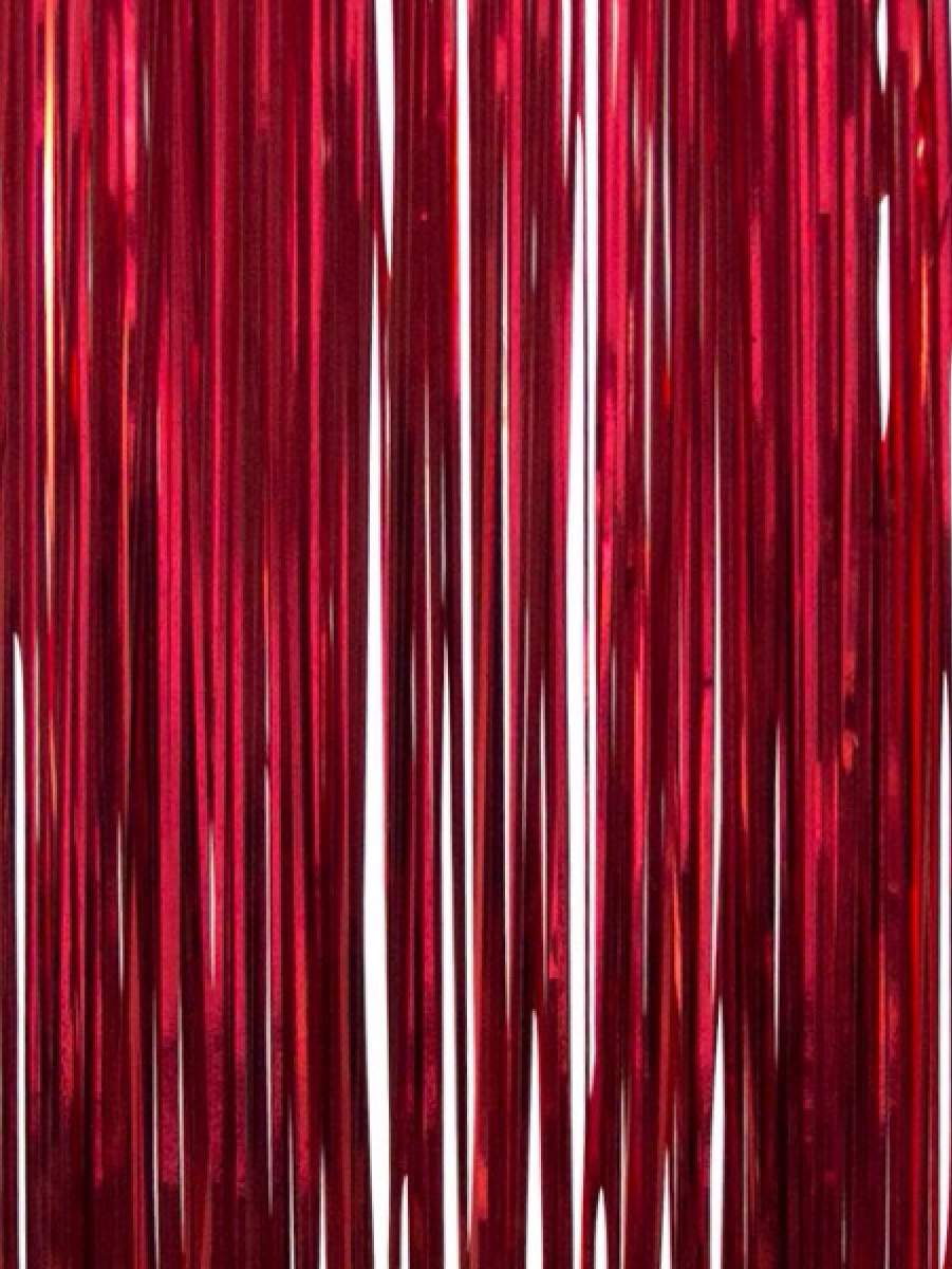 Metallic Red Christmas Tinsel Lametta Icicles 300 Strands Christmas