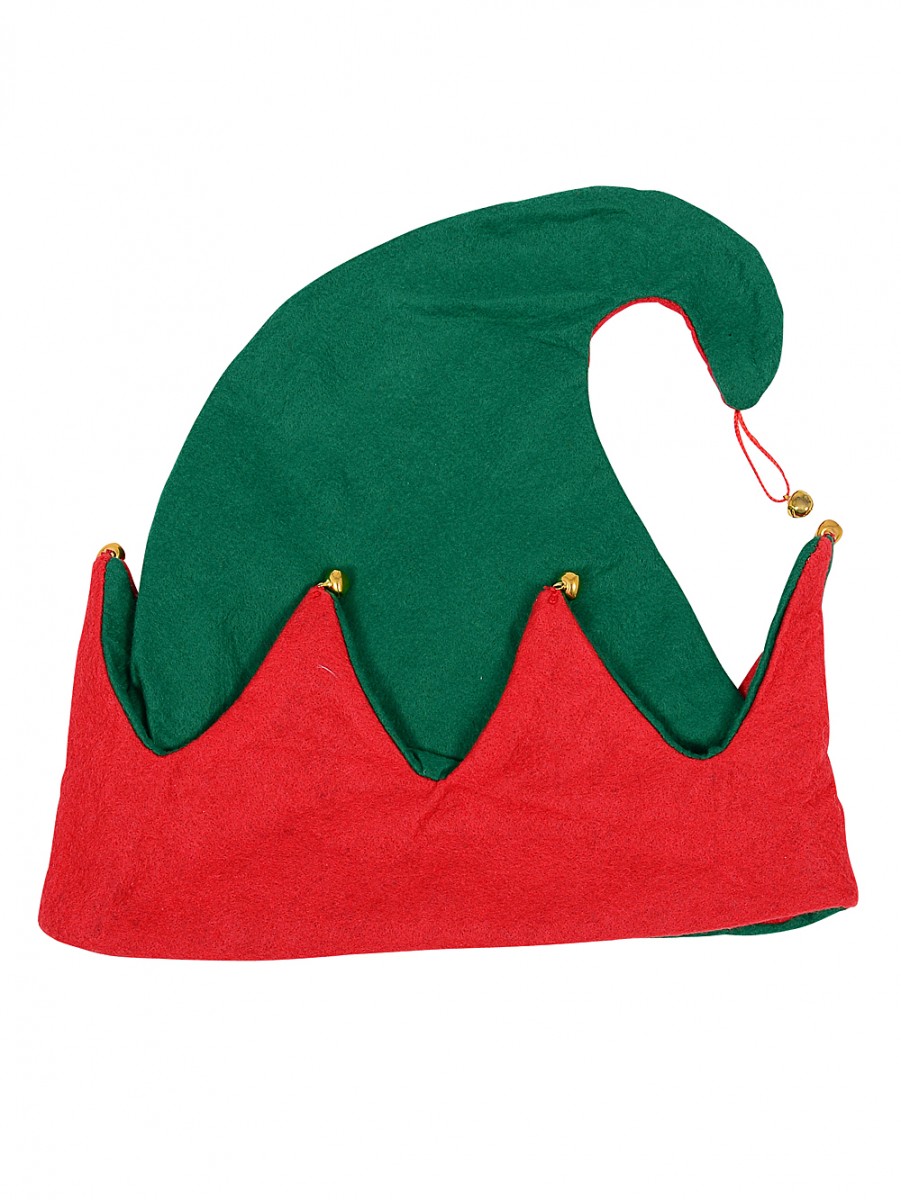 ELF Hat Red/Green with Jingling Bells Xmas Unisex Hat Christmas celebrations 