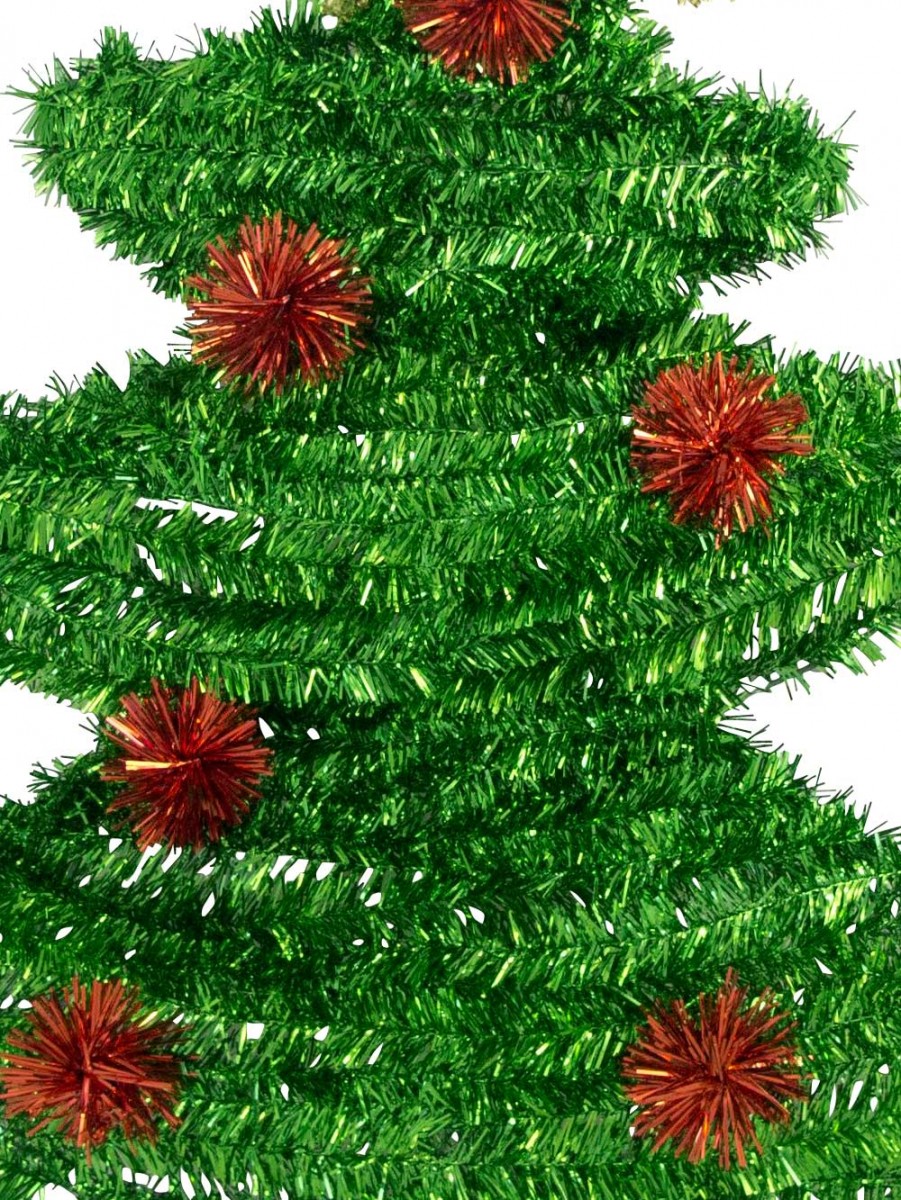 Metallic Tinsel Christmas Tree Hanging Decoration  52cm  Garlands