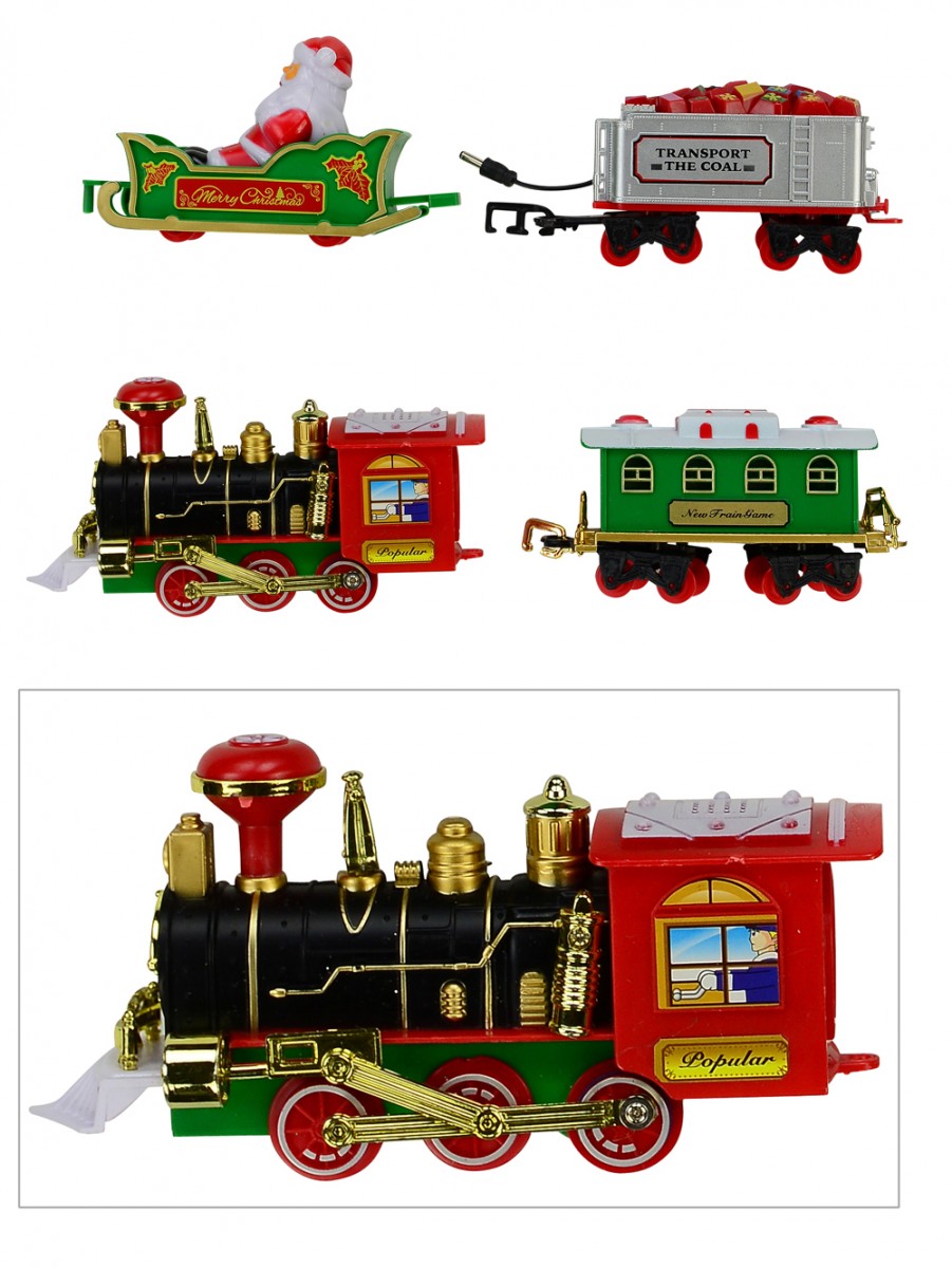 Santa Christmas Train In Your Christmas Tree Train - 4 Piece Set ...
