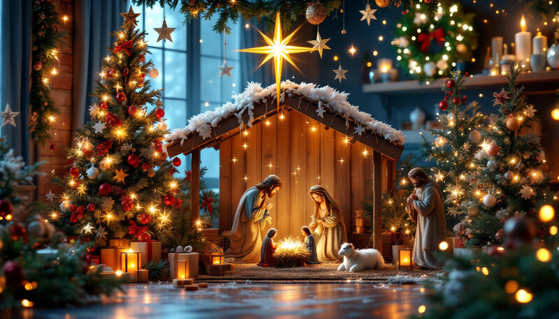 What Christmas Decorations Work Well With a Nativity Scene?