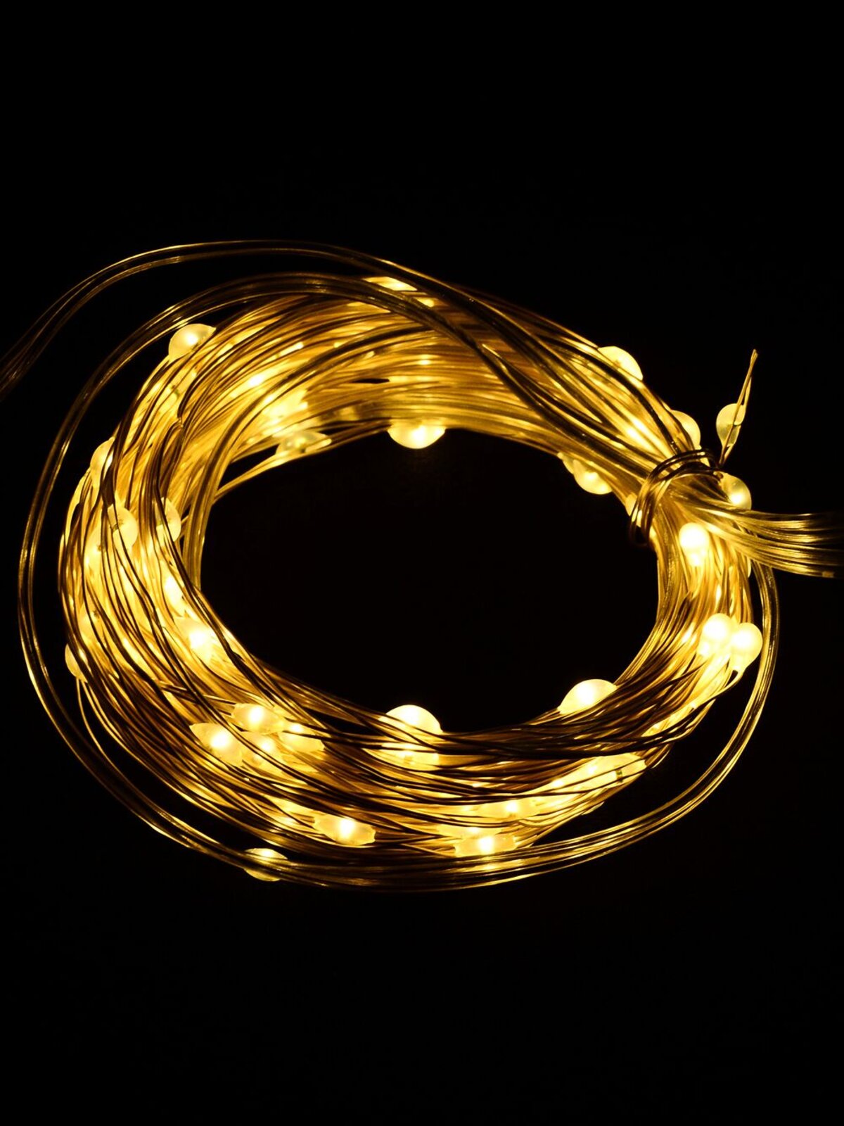 100 Warm White Seed LED String Fairy Battery Lights With Static & Flash | 10m — image 2
