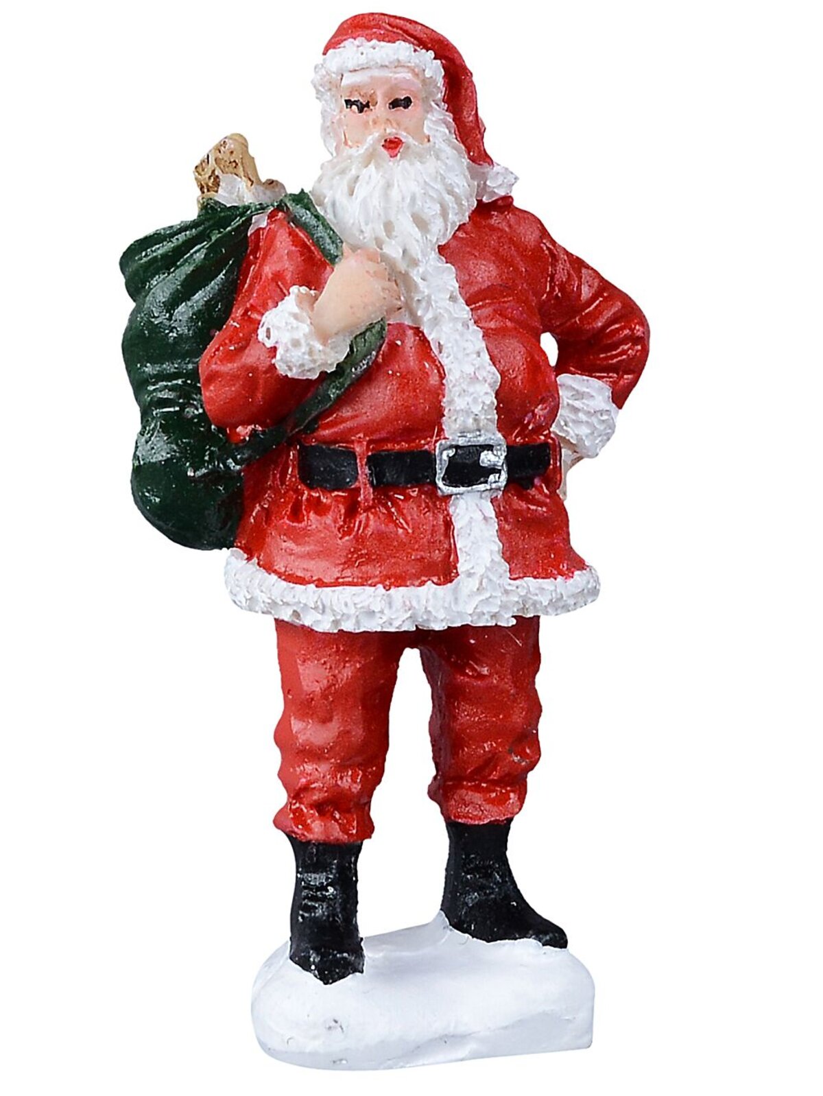 10x Posing Santa Claus & Snowy Pine Village Scene | 11cm Tree — image 4