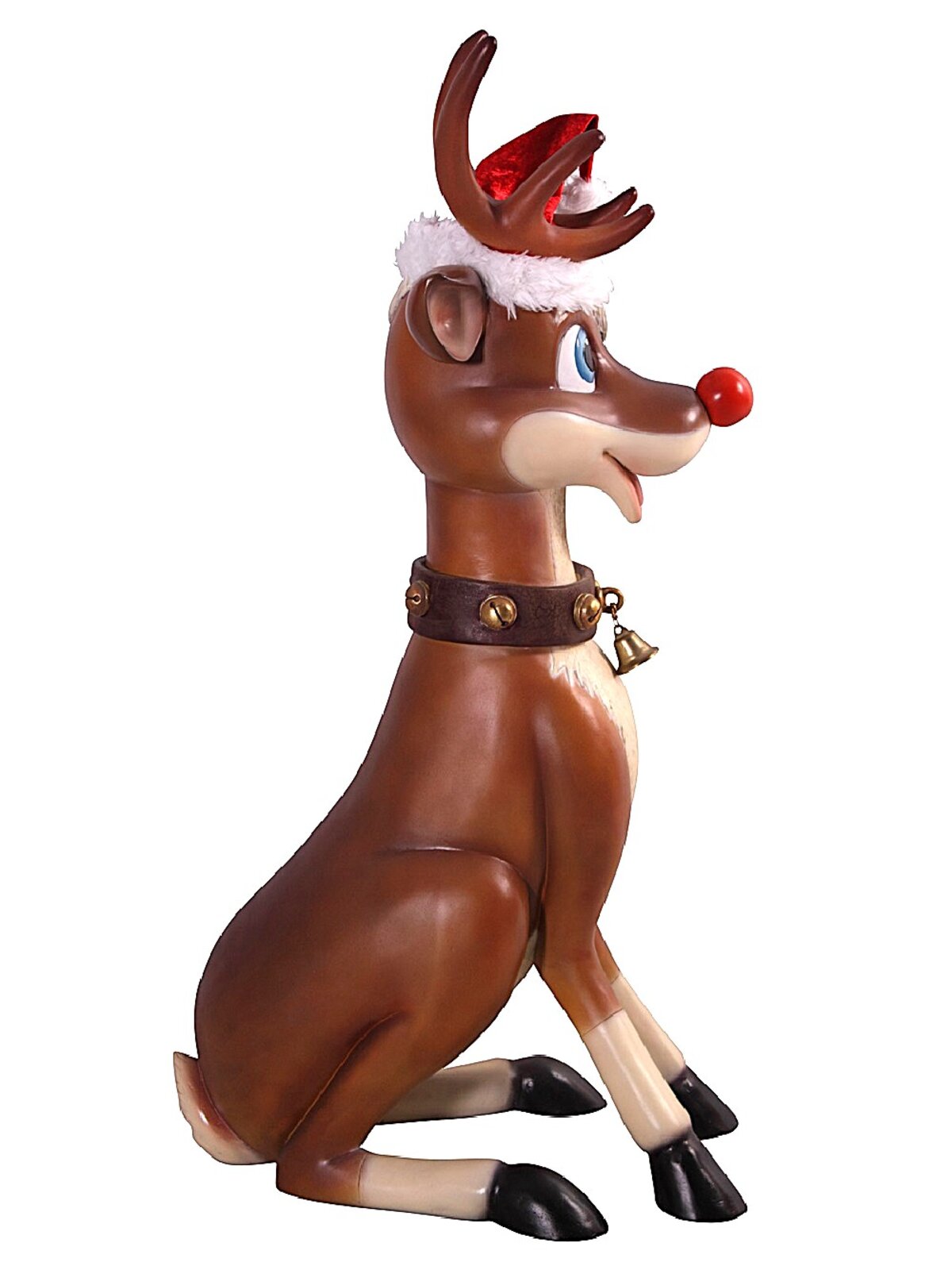 1.1m Cute Sitting Reindeer Life Size Resin Christmas Ornament — image 6