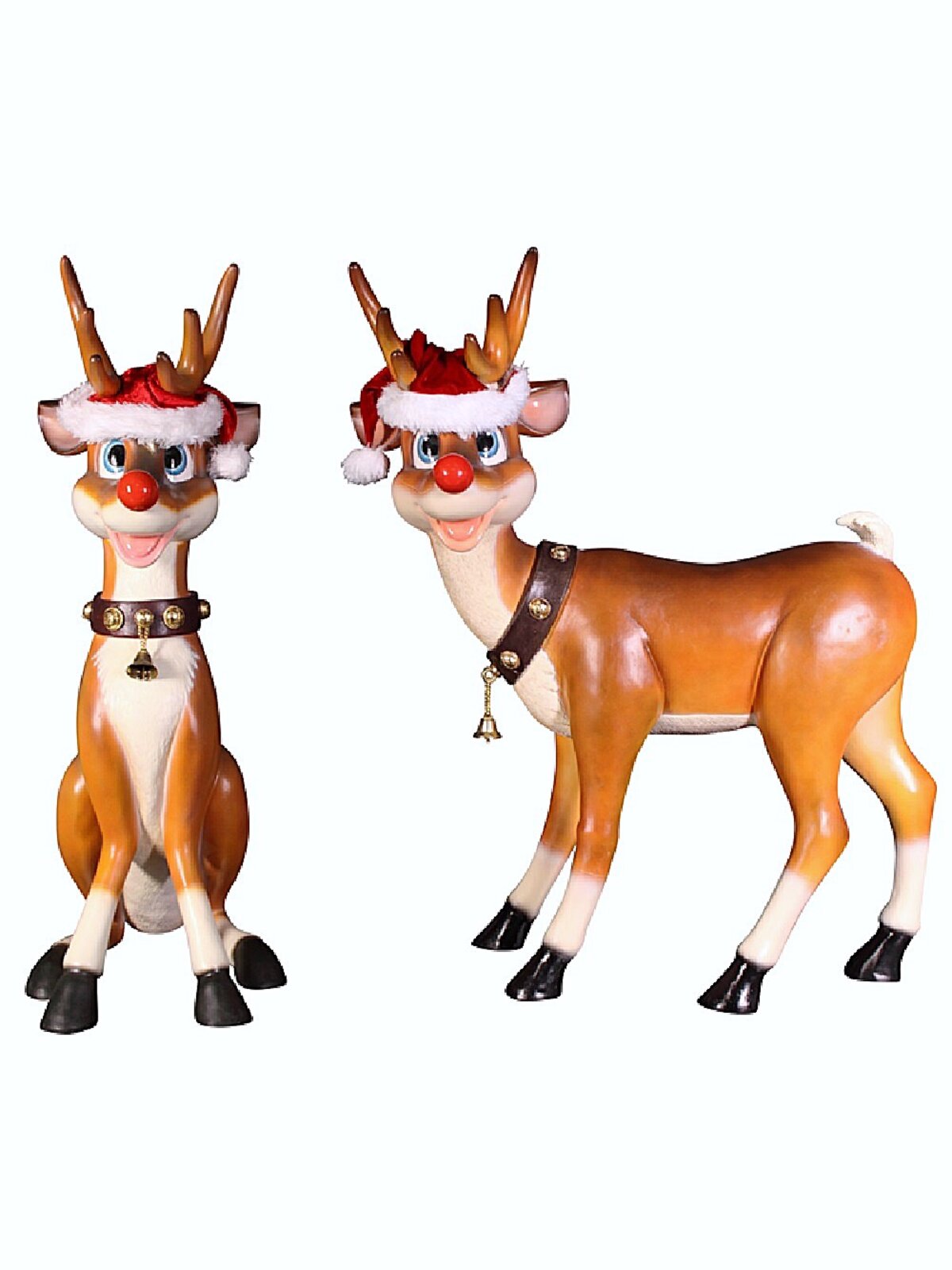 1.1m Cute Standing Reindeer Life Size Resin Christmas Ornament — image 7