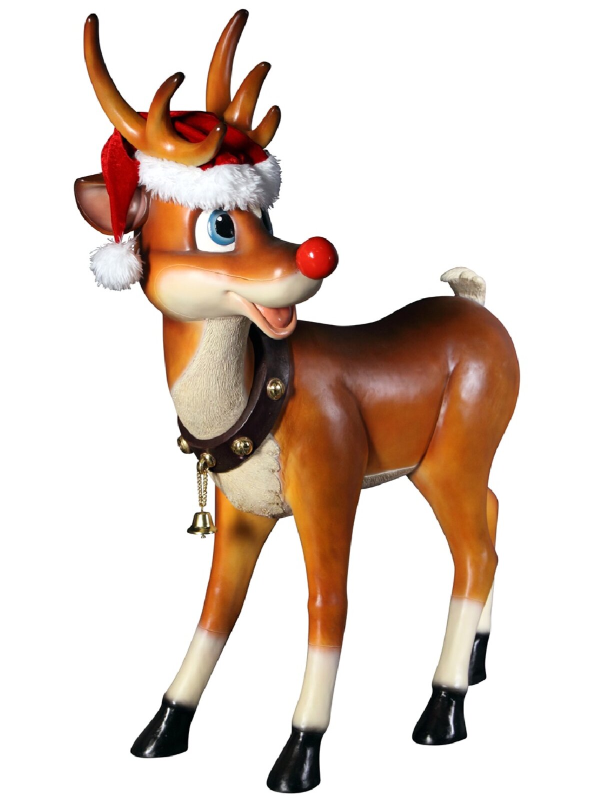 1.1m Cute Standing Reindeer Life Size Resin Christmas Ornament — image 5