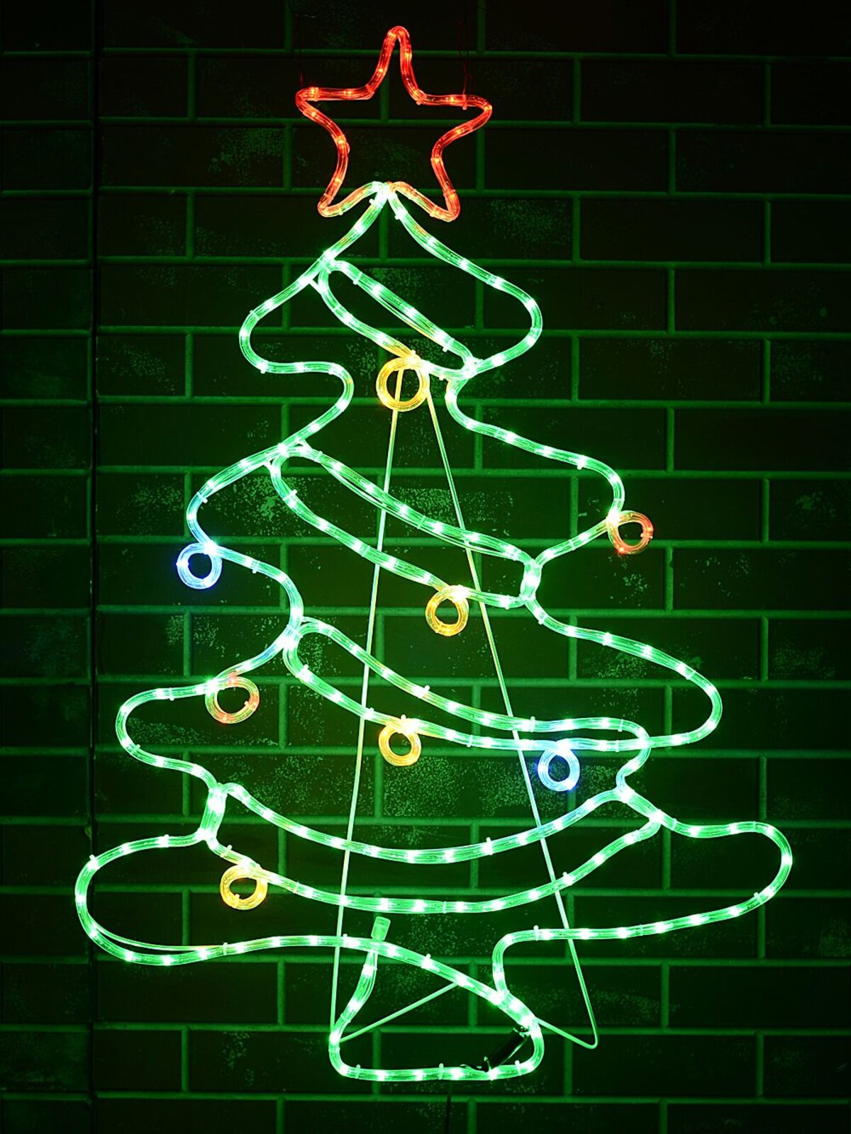 1.1m Green Christmas Tree With Multi Colour Decorations LED Light Display — image 2