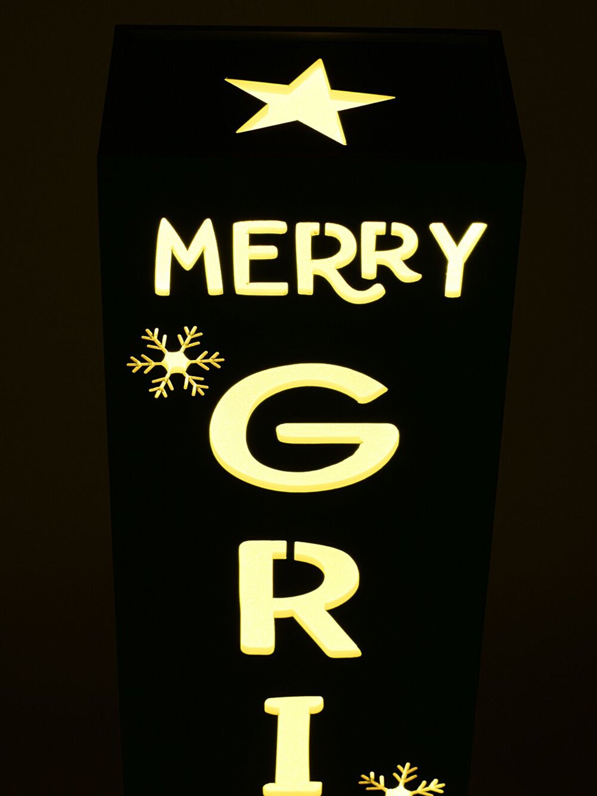 1.1m Green Merry Grinchmas Signpost With Warm White LED Light Display — image 6