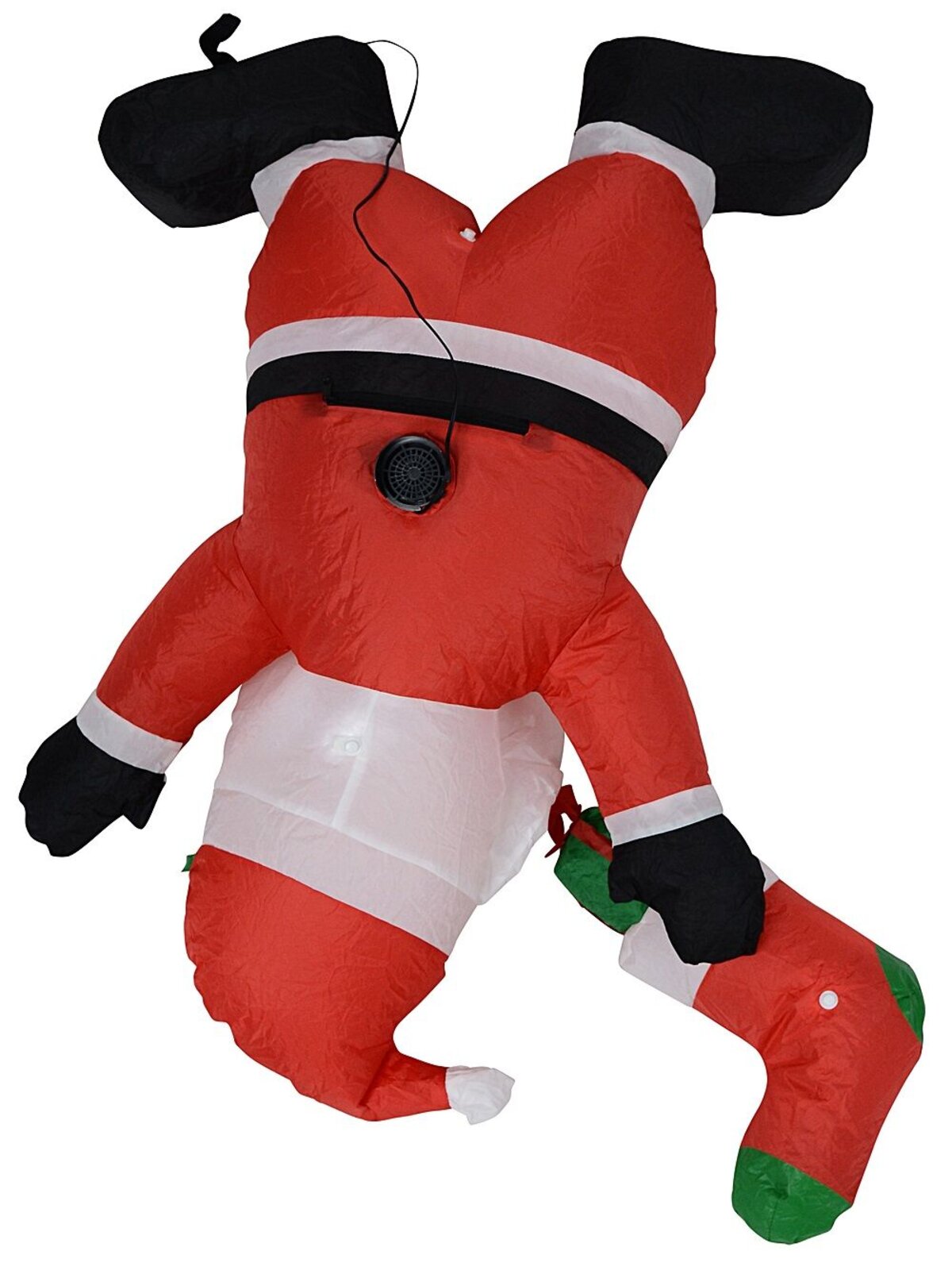 1.1m Hanging Upside Down Santa & Stocking Illuminated Christmas Inflatable — image 5