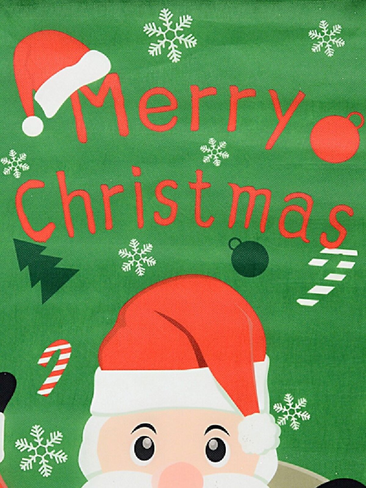 1.1m Large Merry Christmas & Santa Vertical Banner — image 3