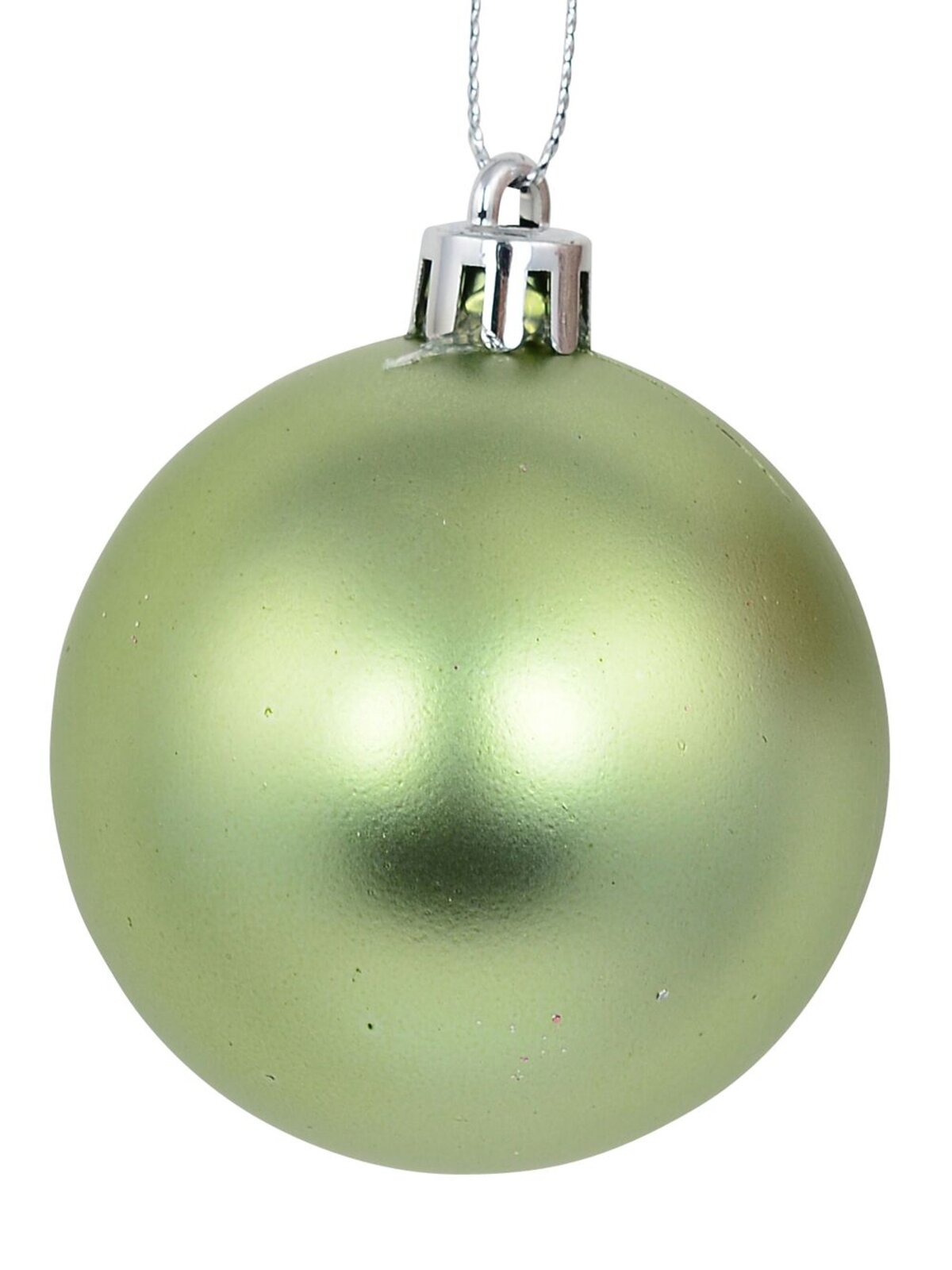 12 x 60mm Pink Metallic & Glitter With Mint Green Metallic & Matte Baubles — image 4
