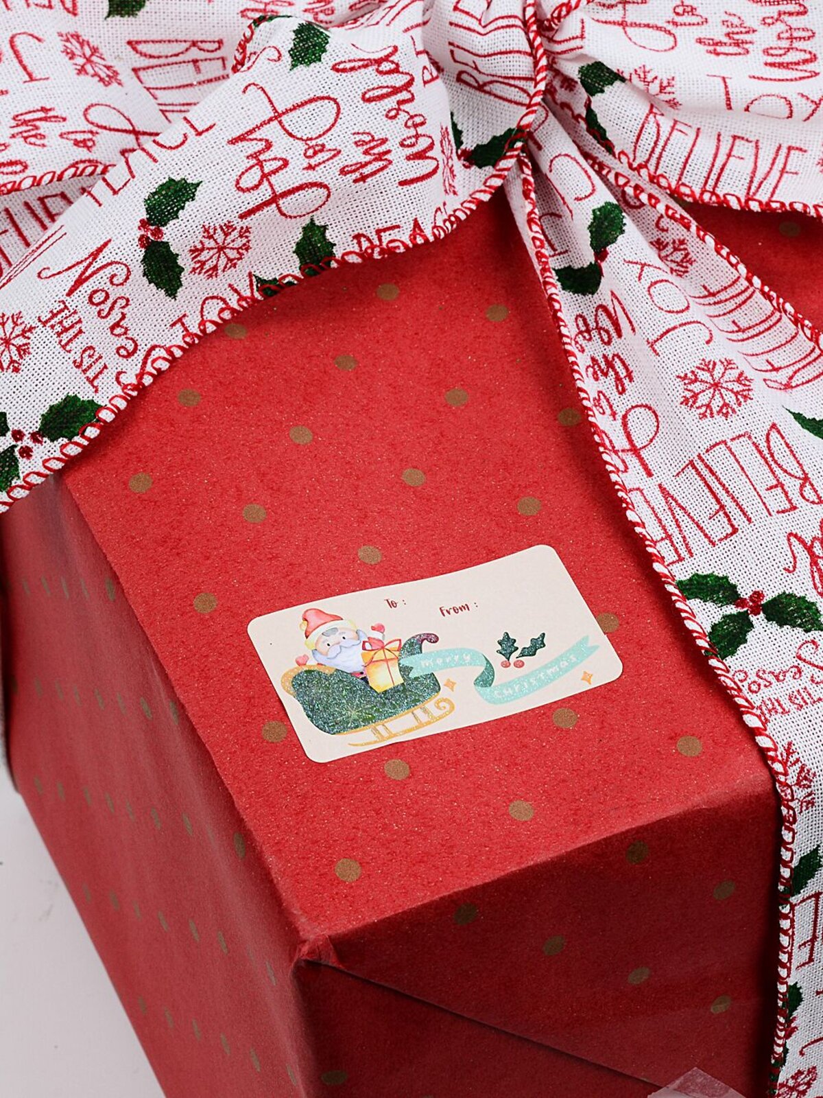 120x Christmas Gift Labels With Foil & Glitter | 6 Sheets — image 2