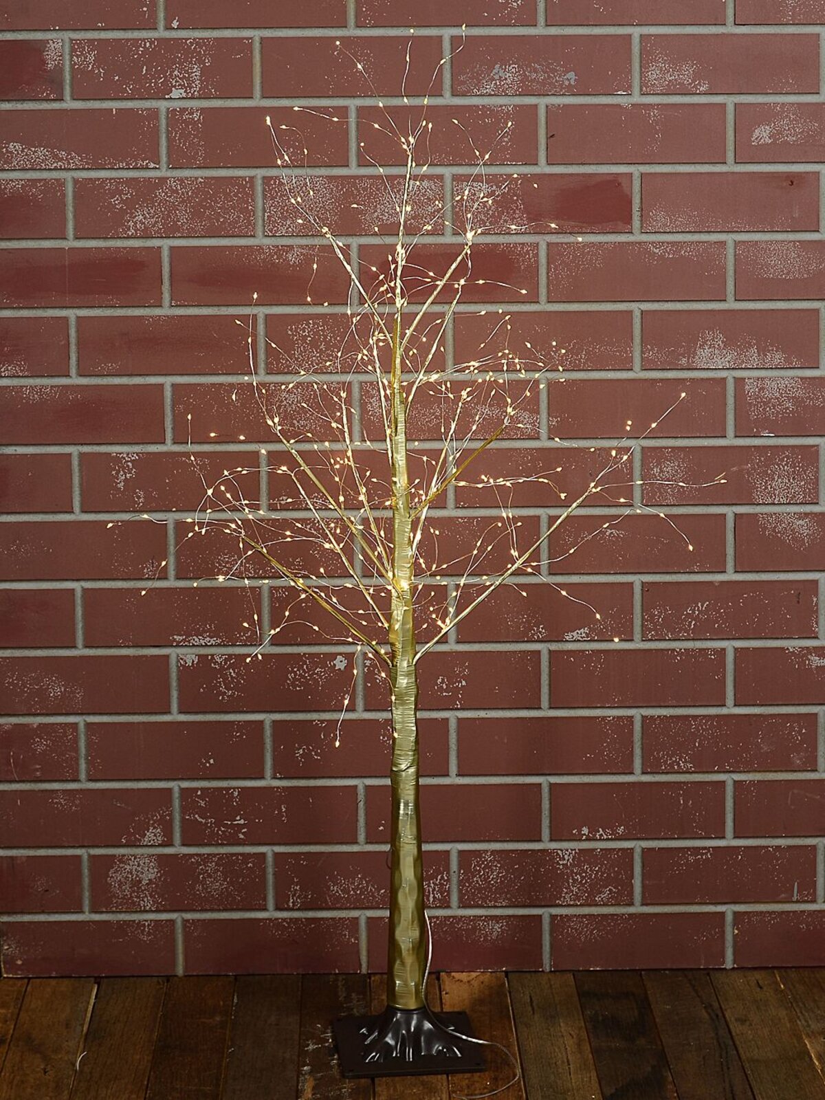 1.2m Warm White LED Gold Branch Outdoor Birch Tree — image 4