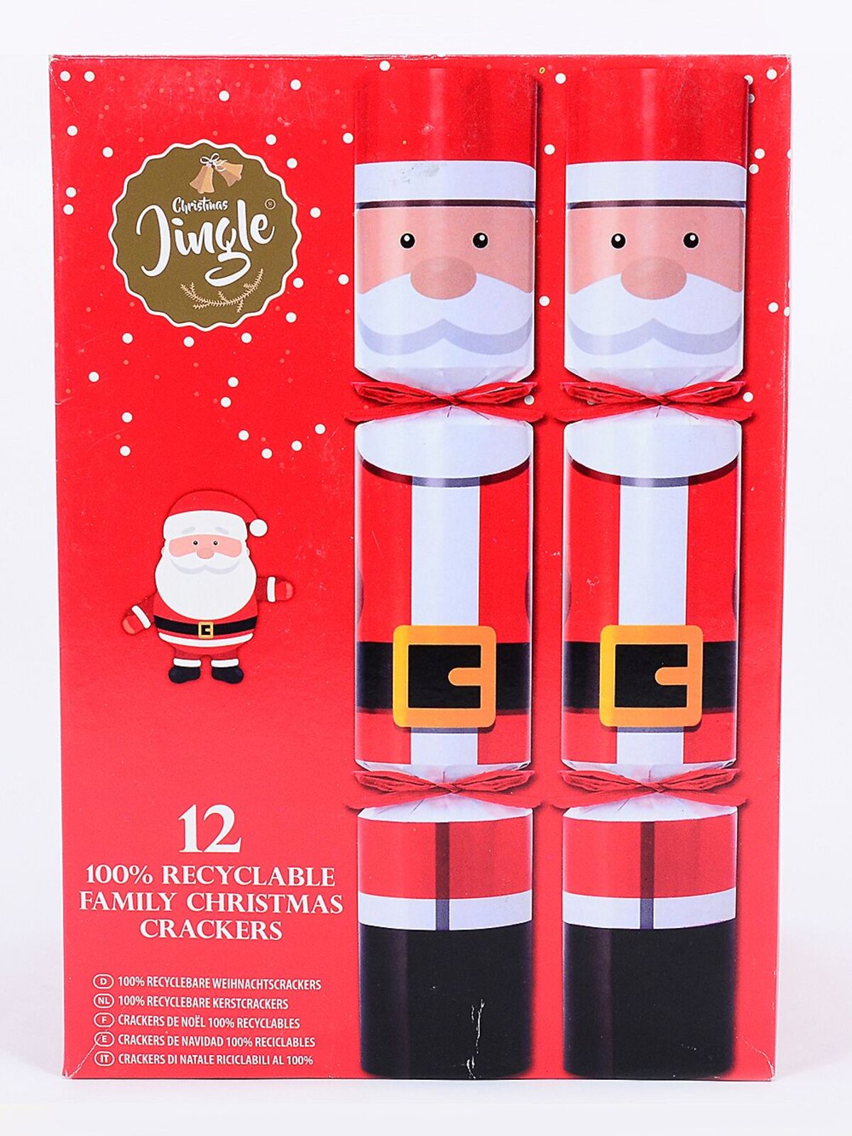 12x Recyclable Classic Santa Christmas Bon Bons (Crackers) | 29cm — image 2
