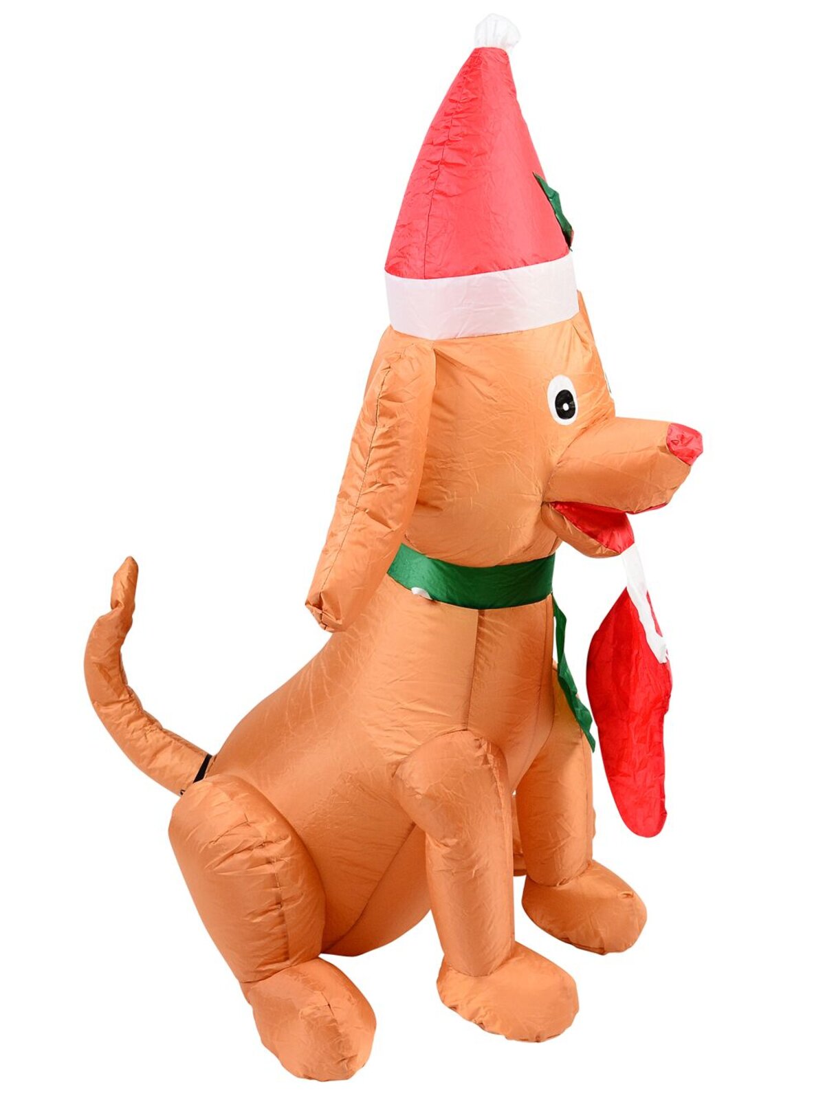 1.3m Cute Sitting Puppy Holding Stocking | LED Outdoor Inflatable — image 5
