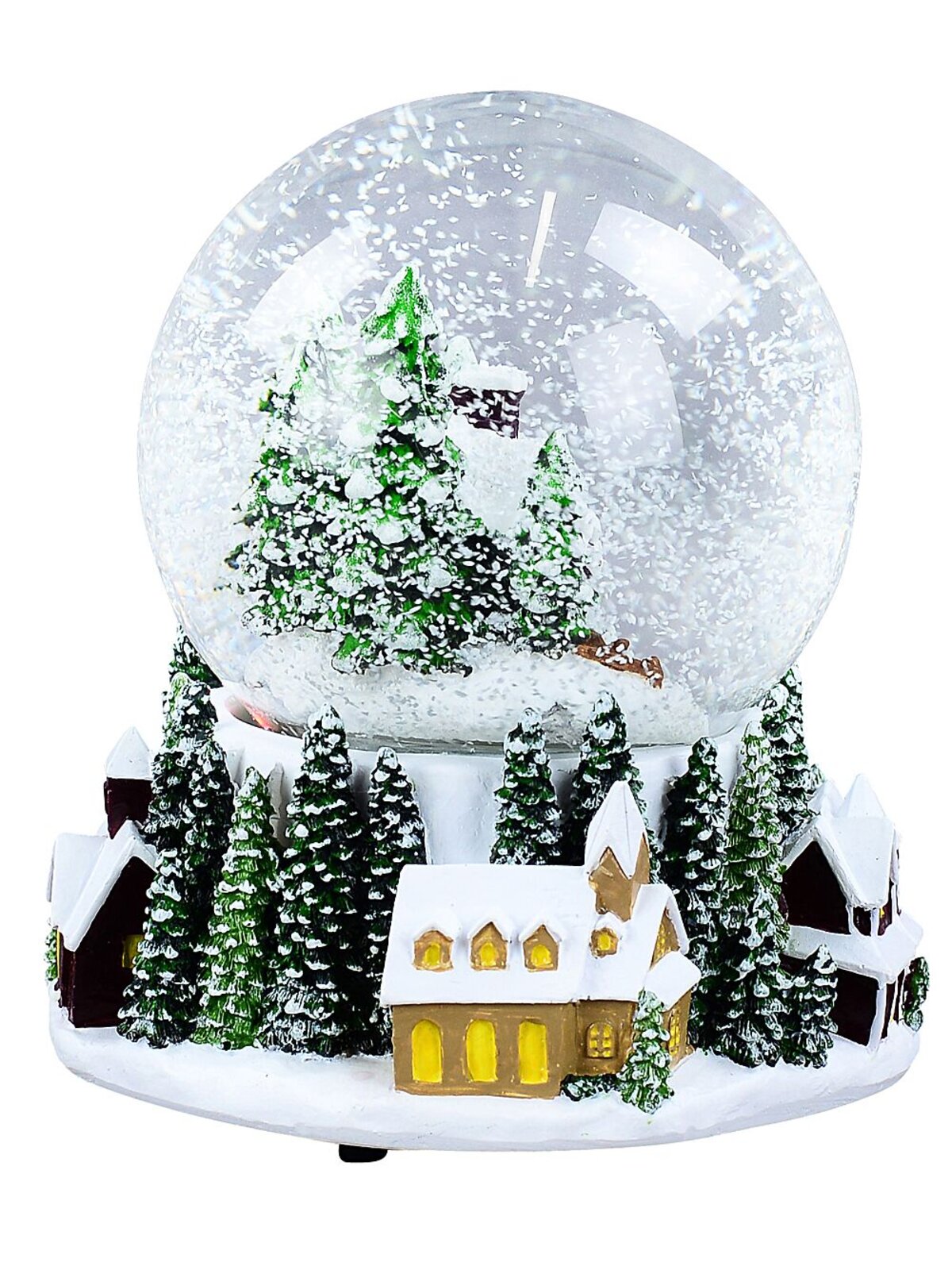 11cm Winter Town Scene With Music & Lights Waterball Snow Globe — image 5