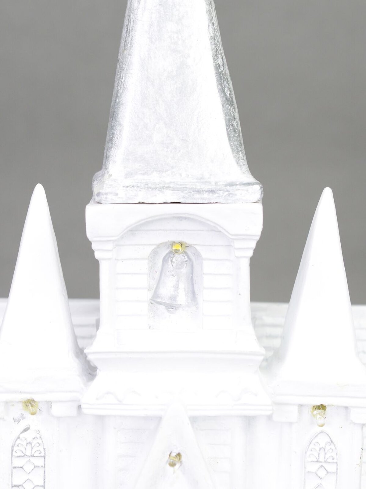 White Church With Revolving Christmas Tree - 37cm