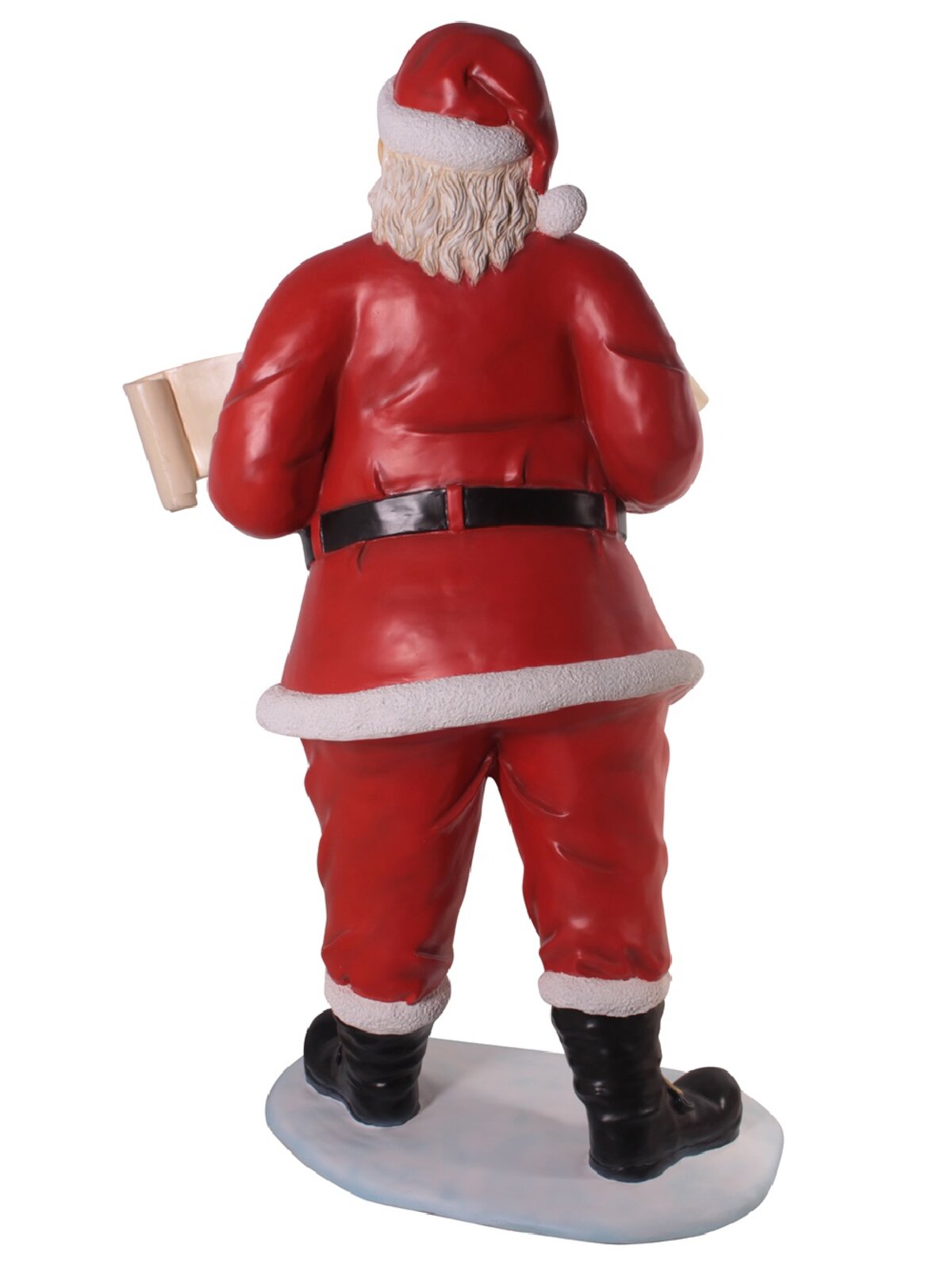 1.5m Classic Santa Claus With Merry Christmas Banner Life Size Resin Ornament — image 5