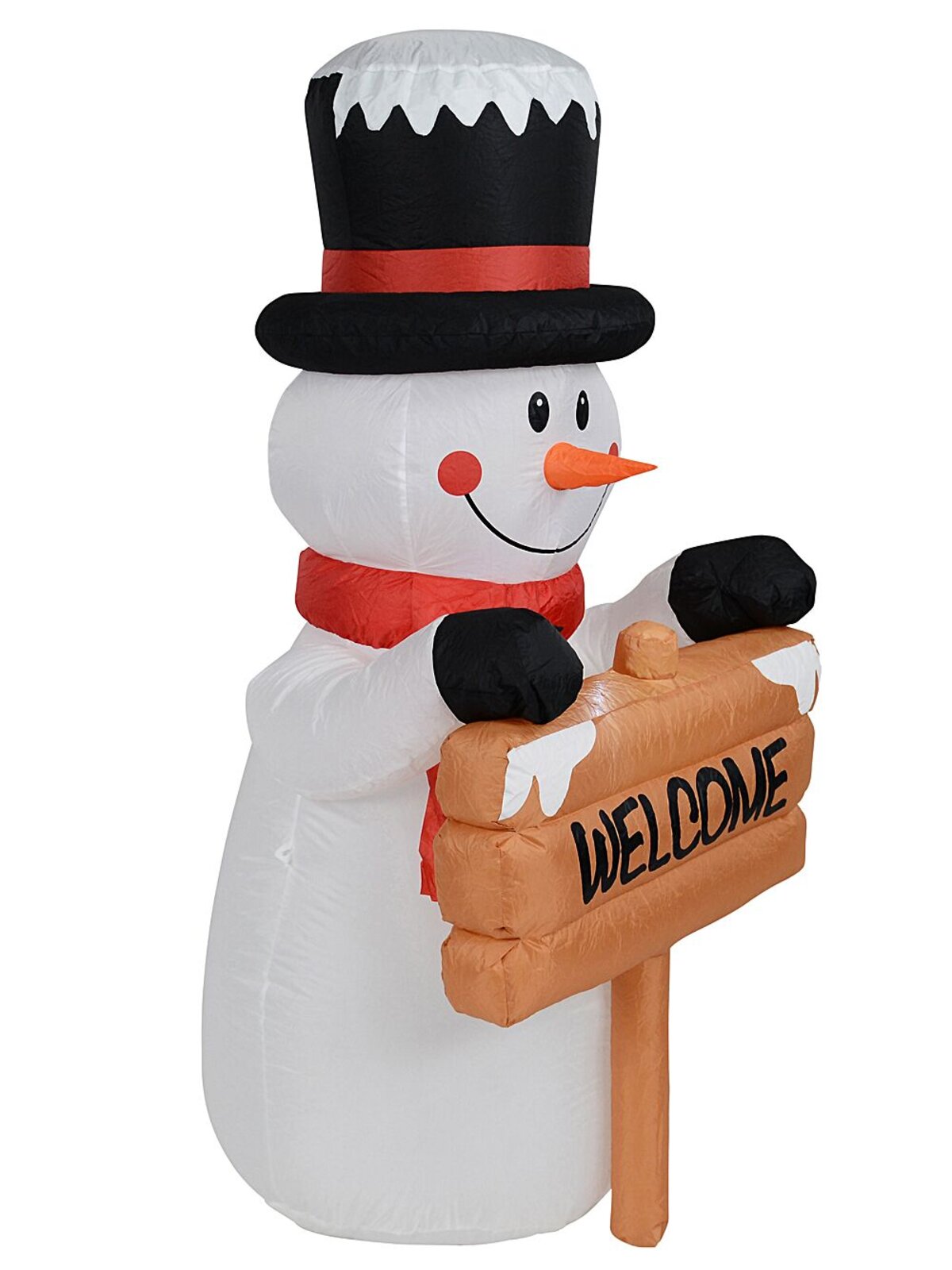 1.5m Snowman & Welcome Signpost | LED Outdoor Inflatable — image 3