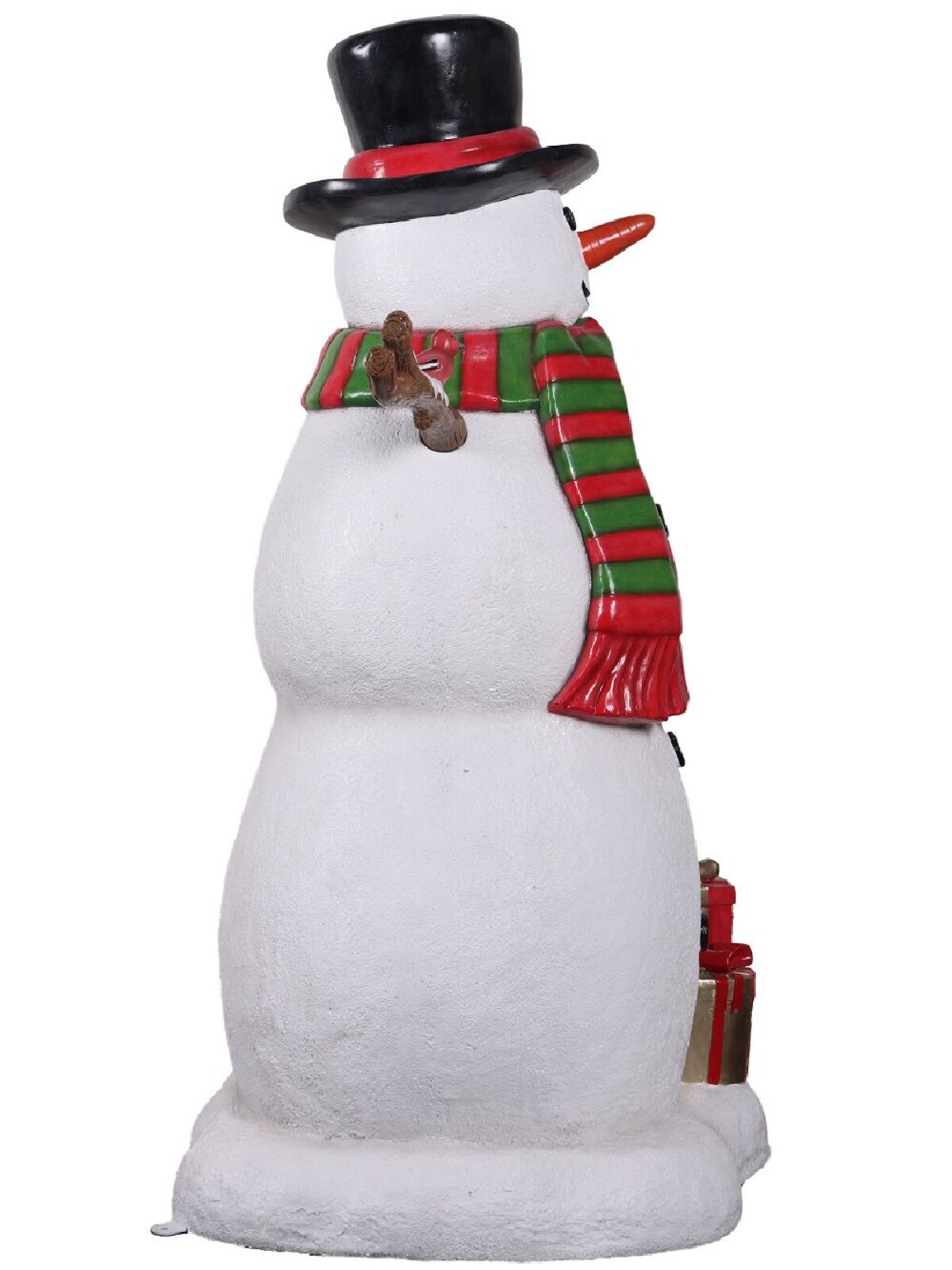 1.5m Snowman With Gifts & Bird Friend Life Size Resin Christmas Ornament — image 4