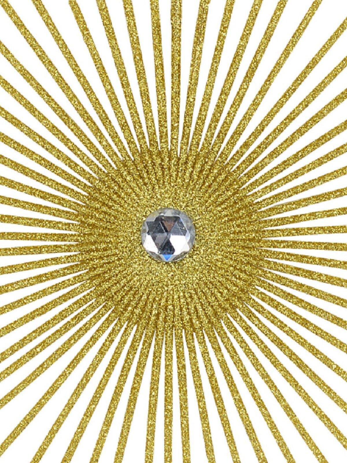 17cm Gold Glitter Starburst With Diamante Christmas Tree Ornament — image 3