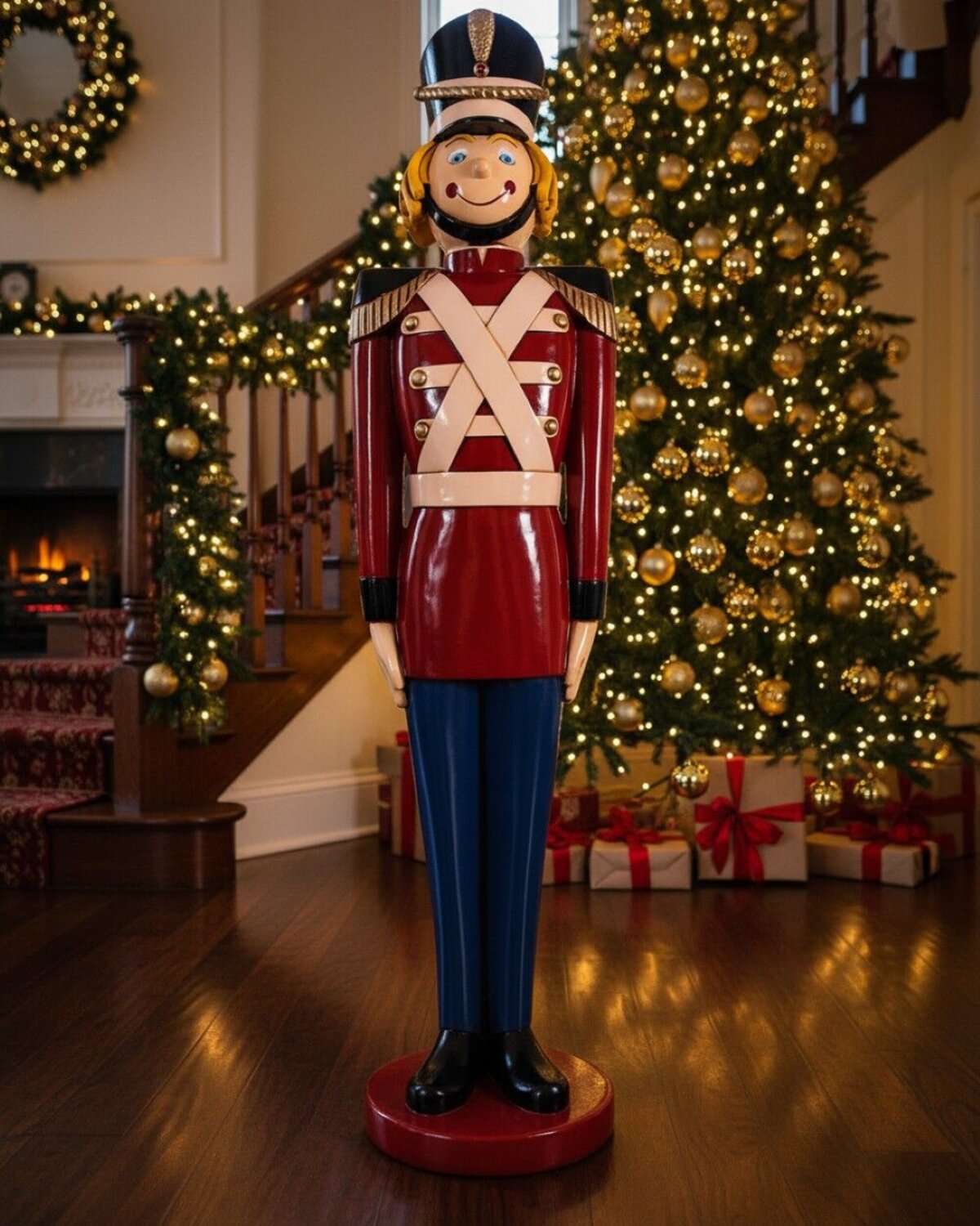 1.7m Nutcracker Tin Soldier Life Size Resin Christmas Ornament — image 3