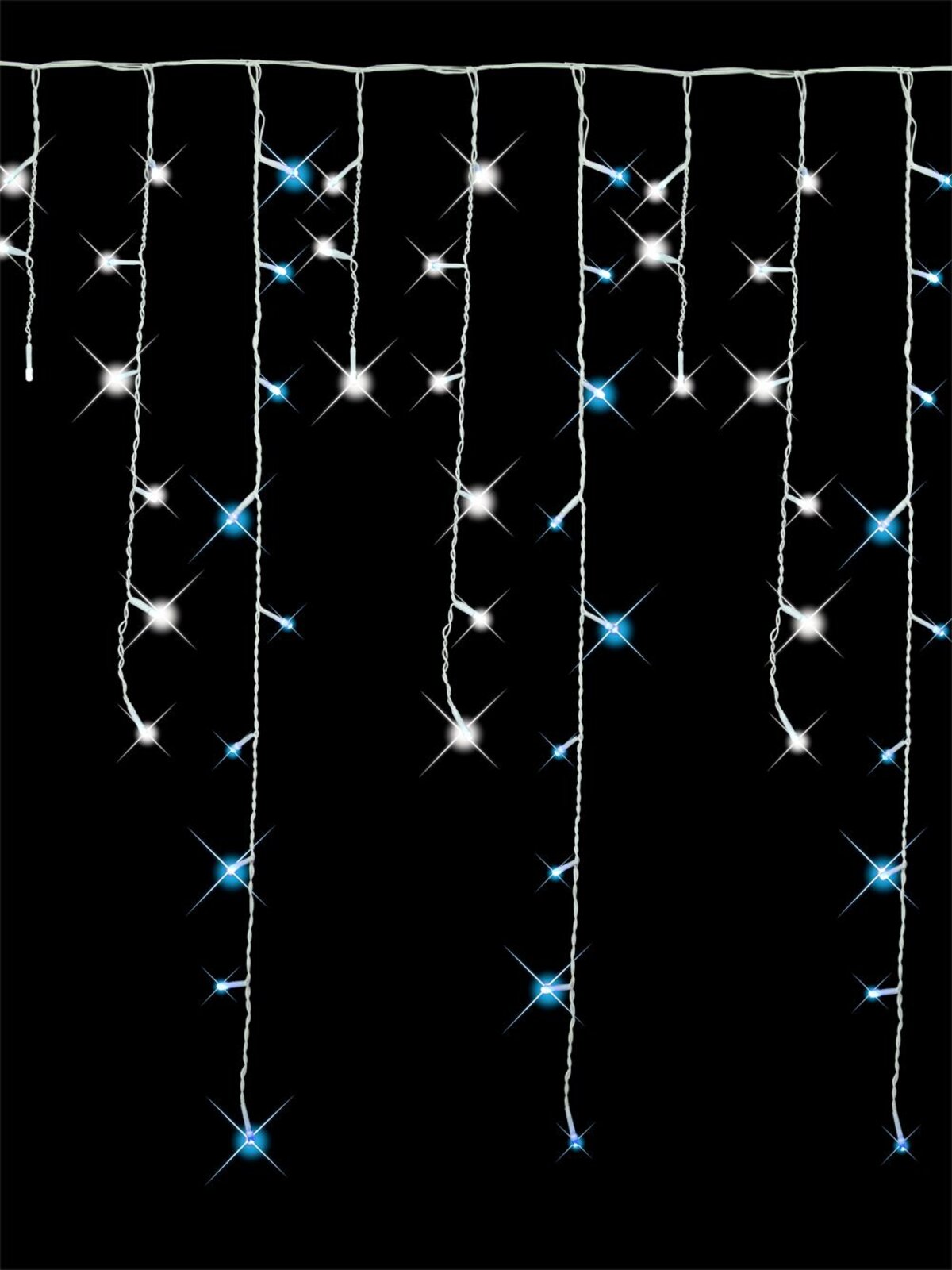 180 Blue & Cool White Superbright LED Icicle Light - 5.4m — image 2