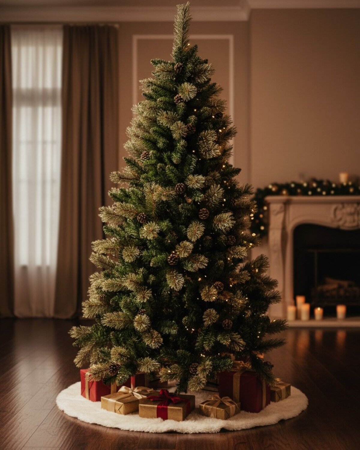 1.8m Dawn Dew Artificial Christmas Tree | 616 Tips & 43 Pine Cones — image 4