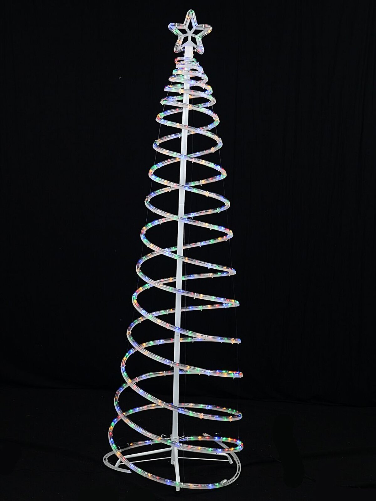 1.8m Multi Colour LED Rope Light 3D Spiral Outdoor Christmas Tree — image 4