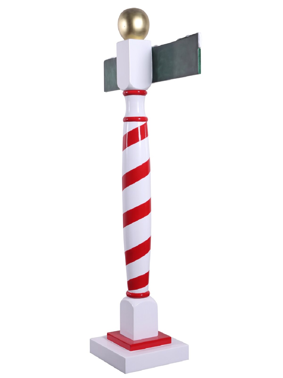 1.8m North Pole Signpost Life Size Resin Christmas Ornament — image 3