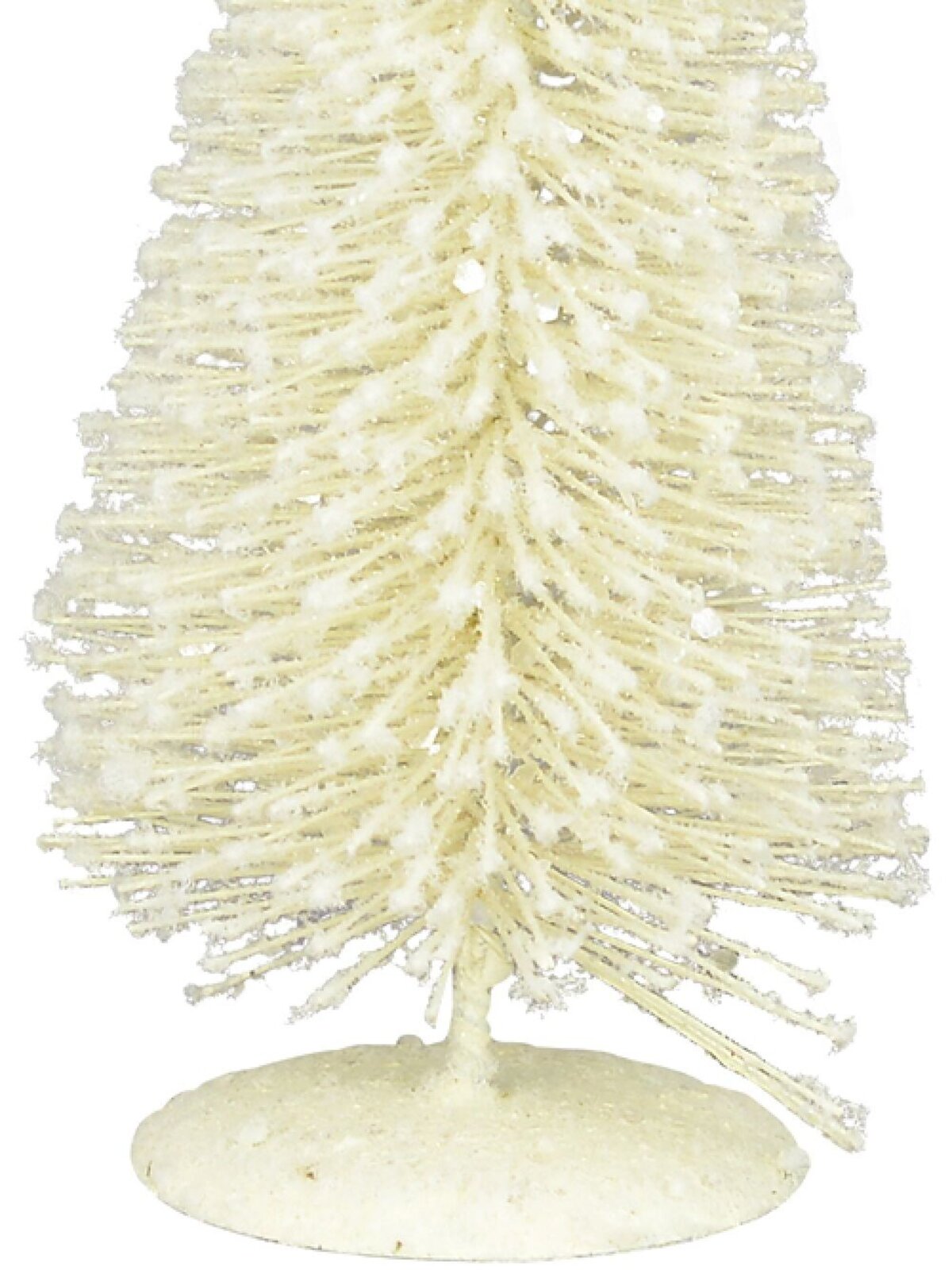 19cm White Iron Christmas Tree With Snow Dust & Star Tabletop Ornament — image 3