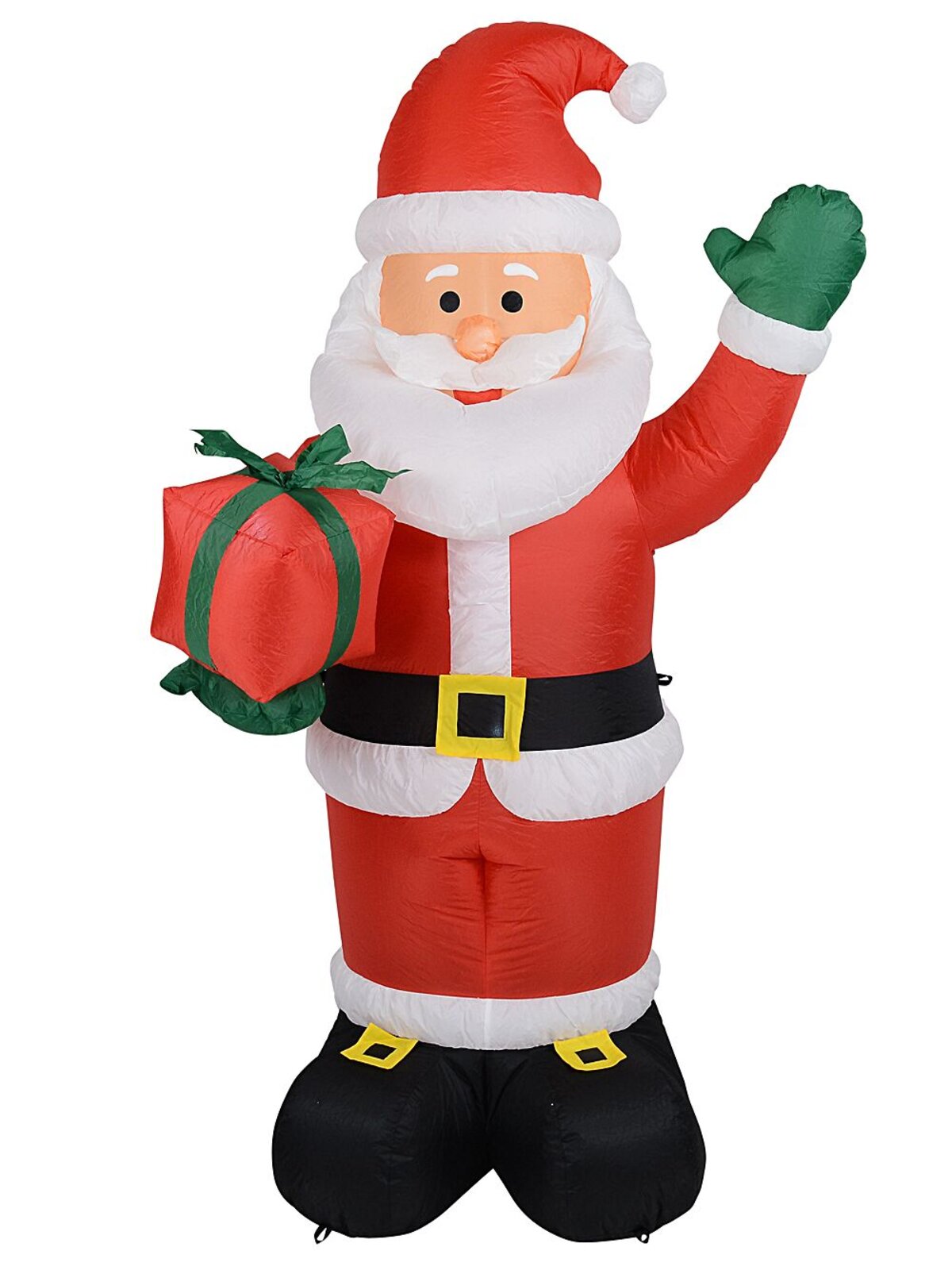 1.9m Classic Greeting Santa Holding Gift | LED Outdoor Inflatable — image 2