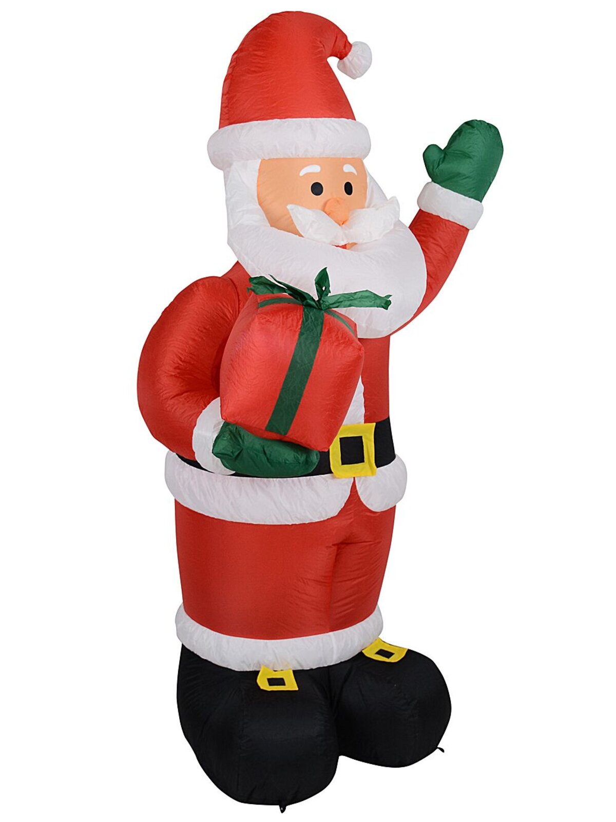 1.9m Classic Greeting Santa Holding Gift | LED Outdoor Inflatable — image 3