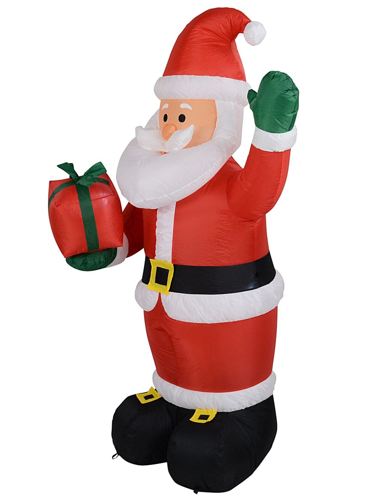 1.9m Classic Greeting Santa Holding Gift | LED Outdoor Inflatable — image 5