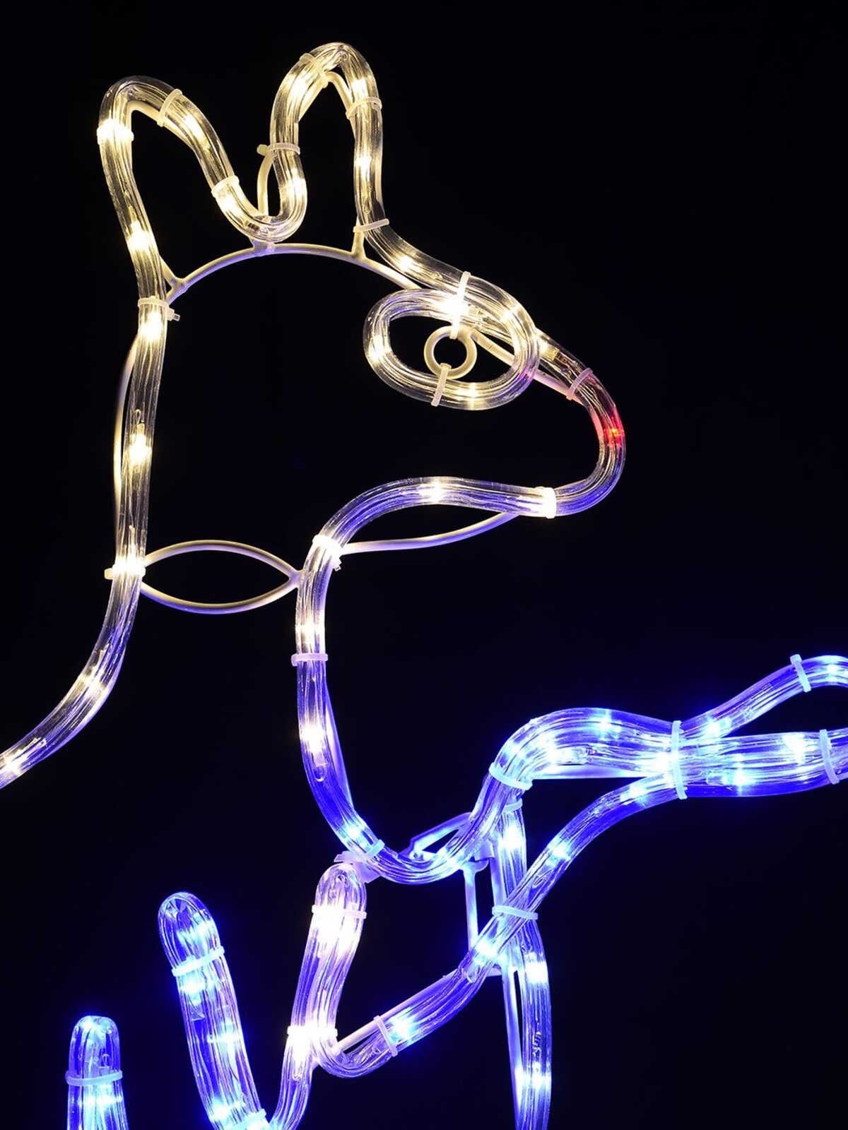 1.9m Outdoor Merry Aussie Christmas Coat Of Arms LED Rope Light Silhouette