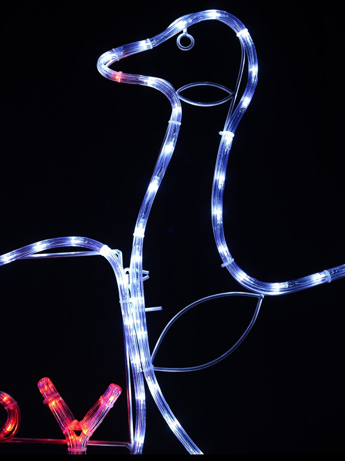 1.9m Outdoor Merry Aussie Christmas Coat Of Arms LED Rope Light Silhouette