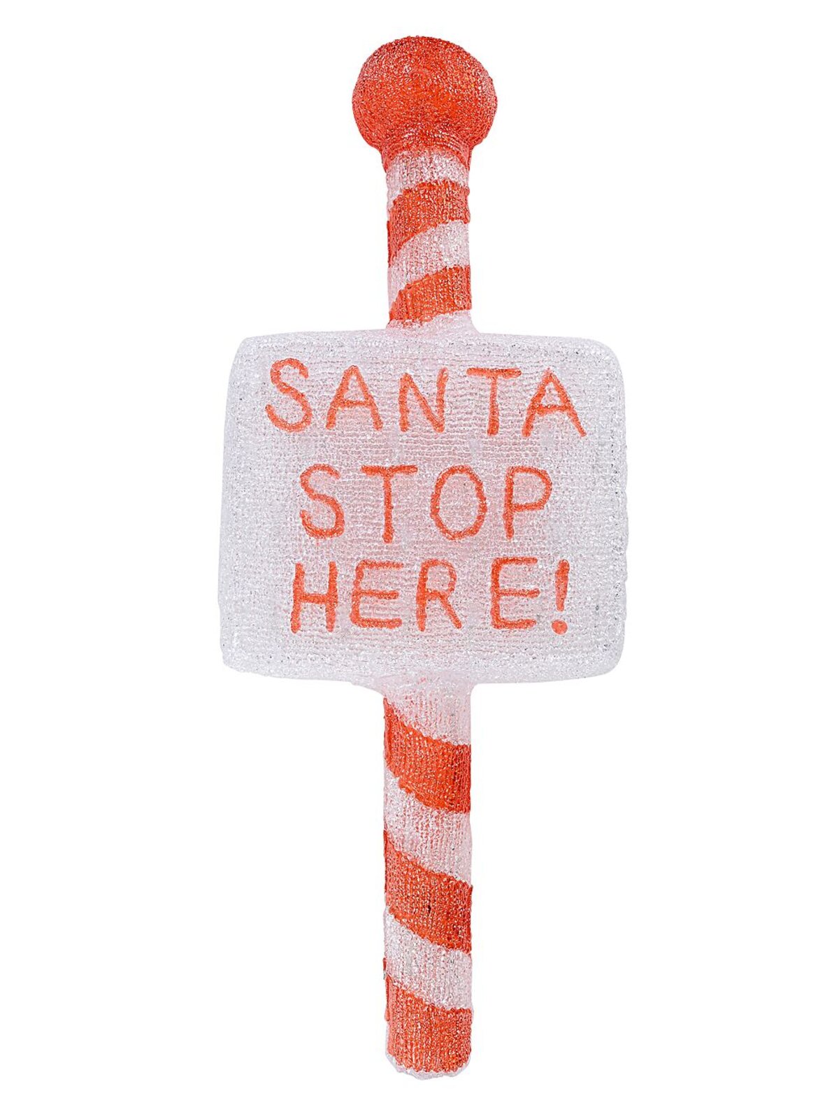 1m Acrylic SANTA STOP HERE! & Cool White LED Garden Stake Light Display — image 5
