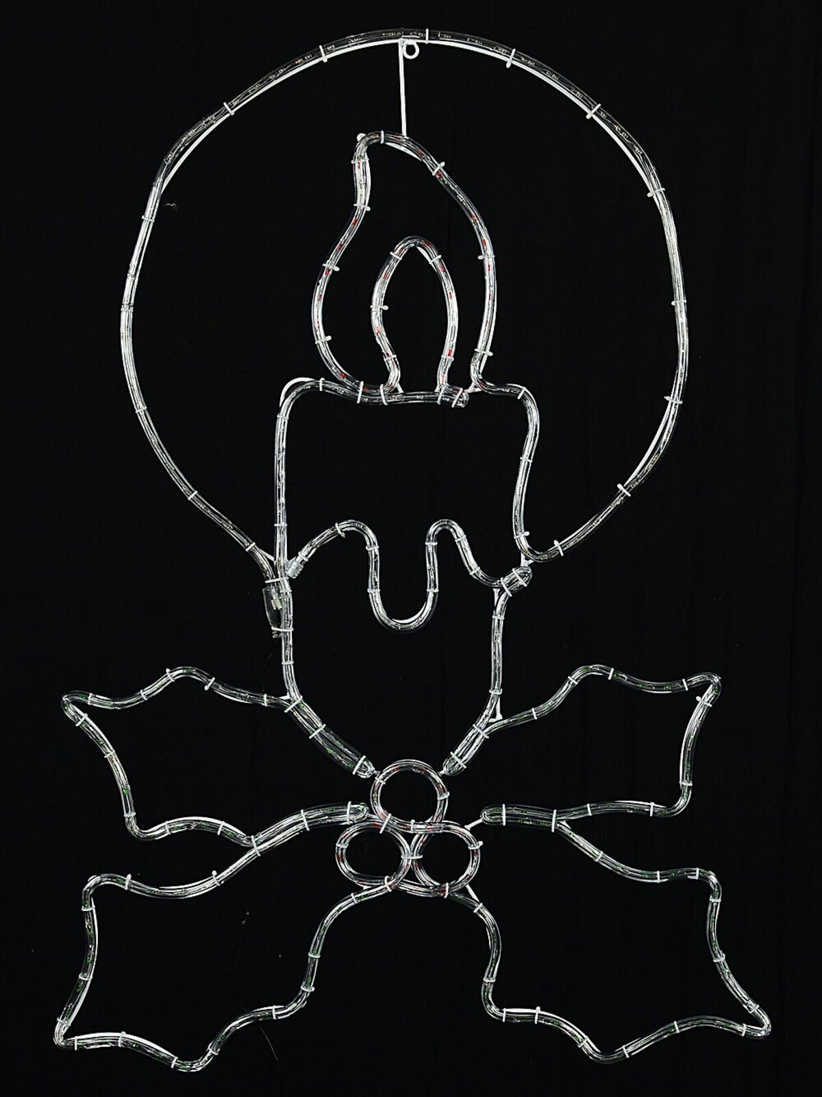 1m Dynamic Candle & Holly Outdoor Christmas LED Rope Light Display — image 3