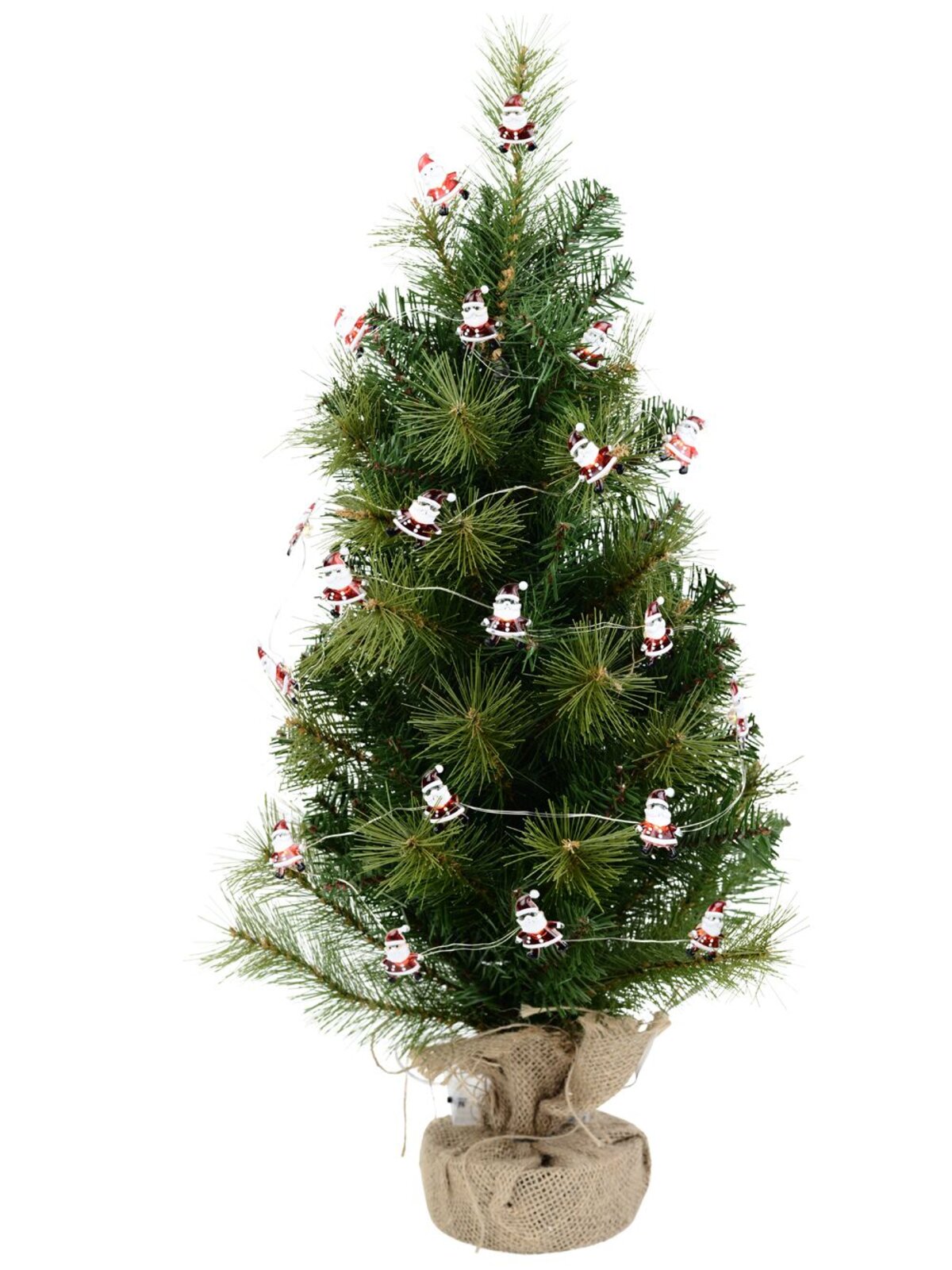 20 Warm White LED Santa String Fairy Static Battery Lights | 2m — image 3