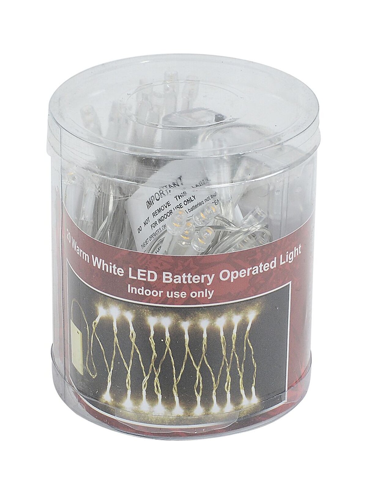 20 Warm White LED String Fairy Battery Lights With Static & Flash | 2.3m — image 3