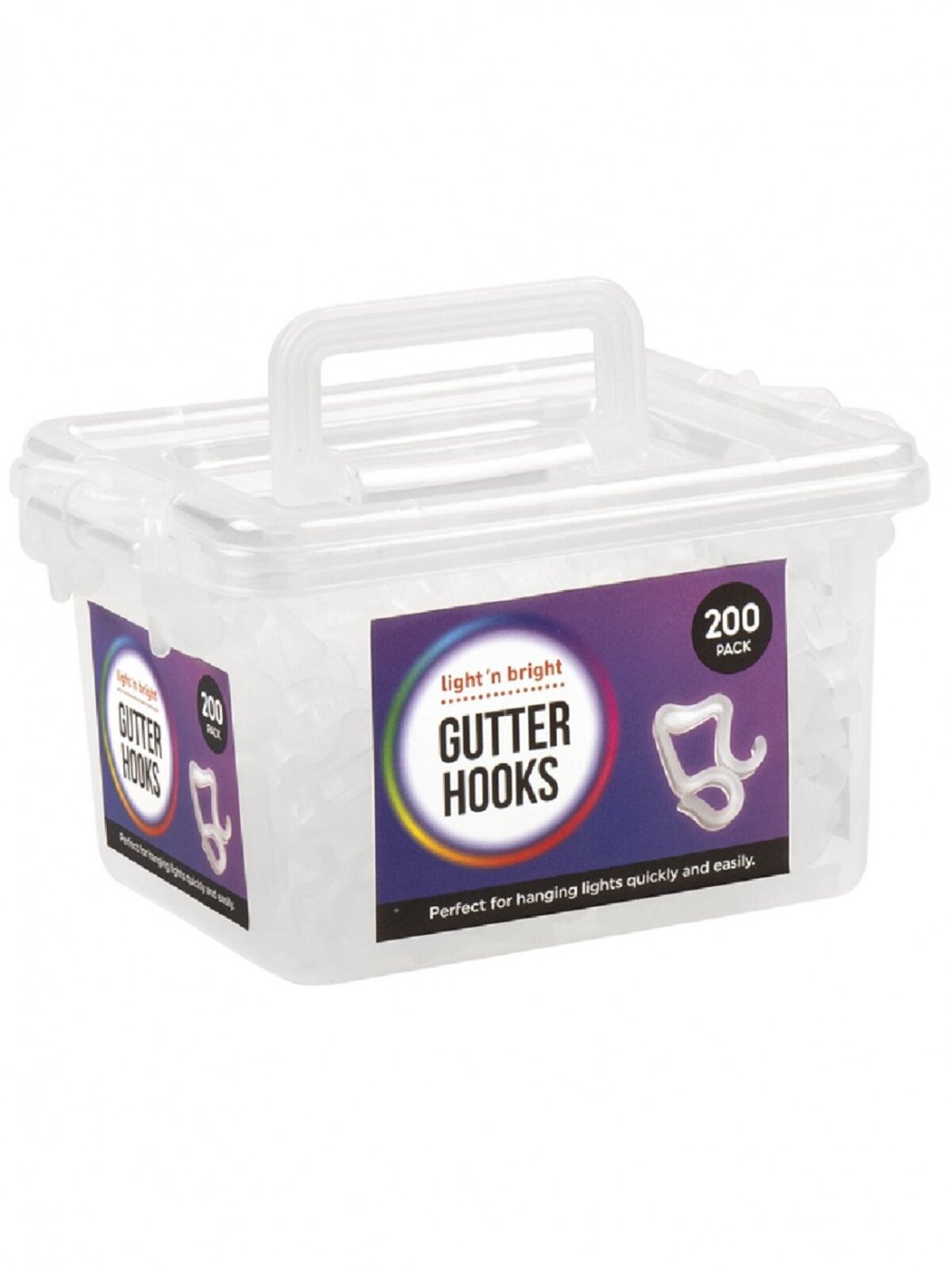 200x UV Stabilised Outdoor Gutter Hooks | Bulk Icicle & Fairy Light Multi Clips — image 6