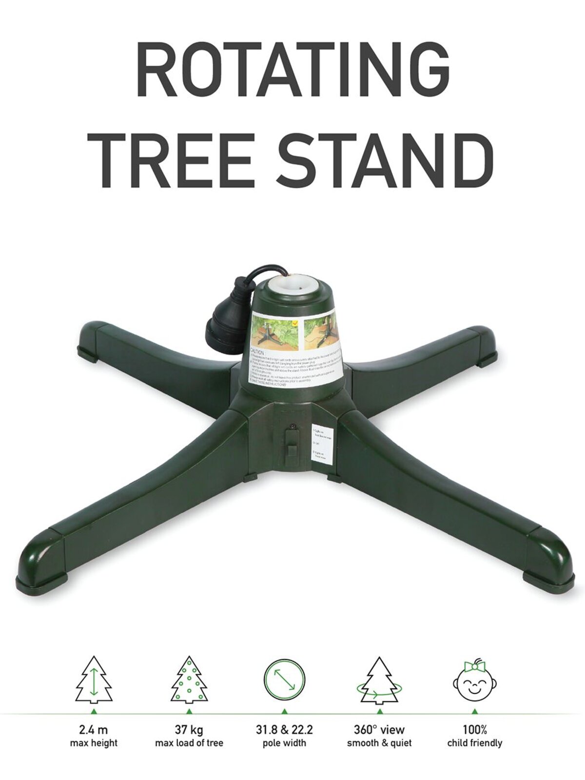 Rotating Christmas Tree Stand - Suit Trees Up To 2.4m — image 2