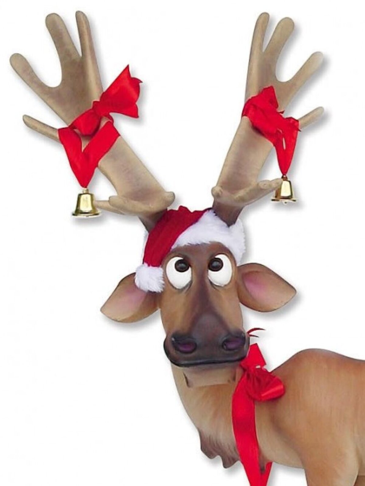 Funny Standing Life Size Christmas Reindeer Resin Decor Ornament - 1.4m — image 2