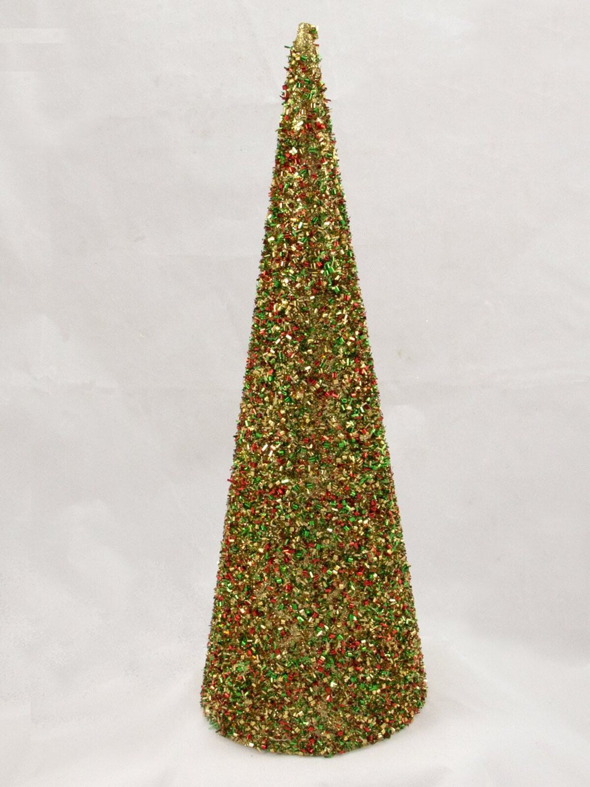 Gold Glittered Table Top Tree With Beads Ornamental Trees - 30cm