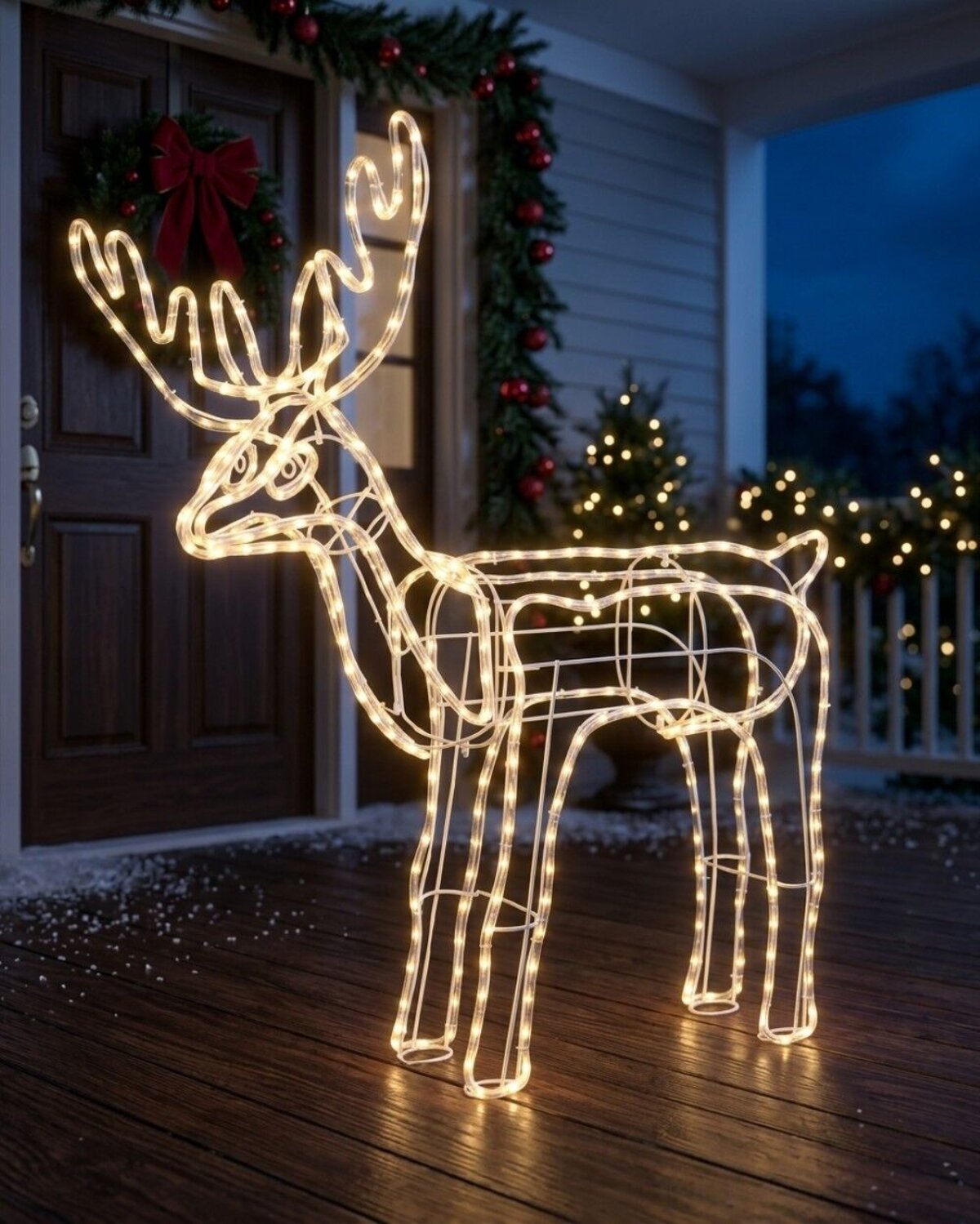 1.1m Outdoor 3D Moving Head Standing Reindeer LED Rope Light Display — image 2