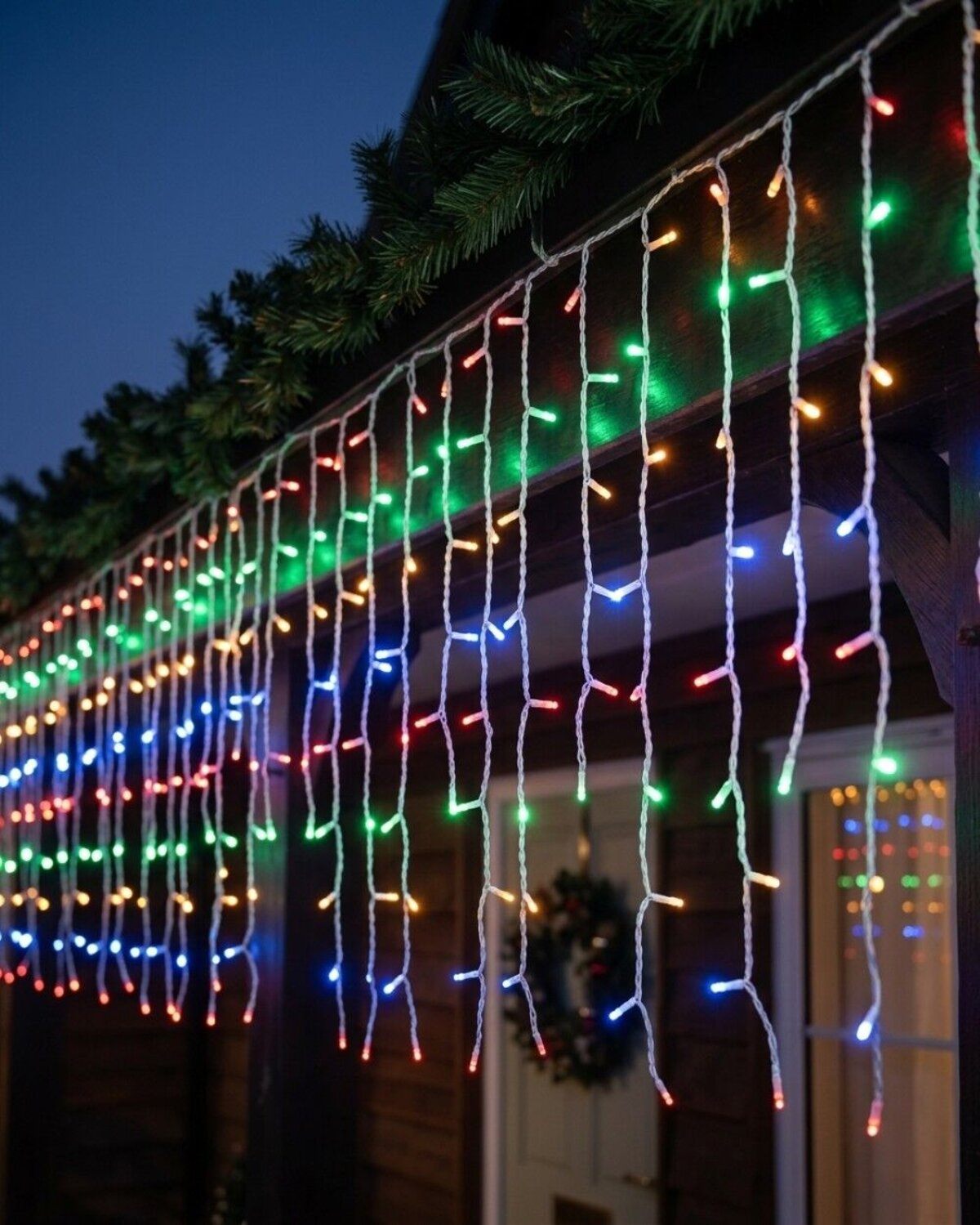 1008 Multi Colour LED Icicle Lights 8 Function With Memory Hold | 35m — image 2
