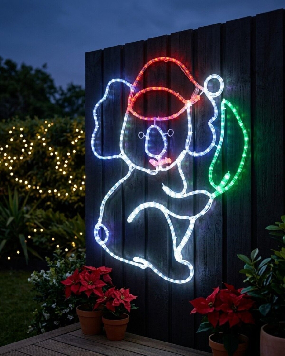 85cm Koala Holding Gum Leaf Outdoor Christmas LED Rope Light Display — image 4