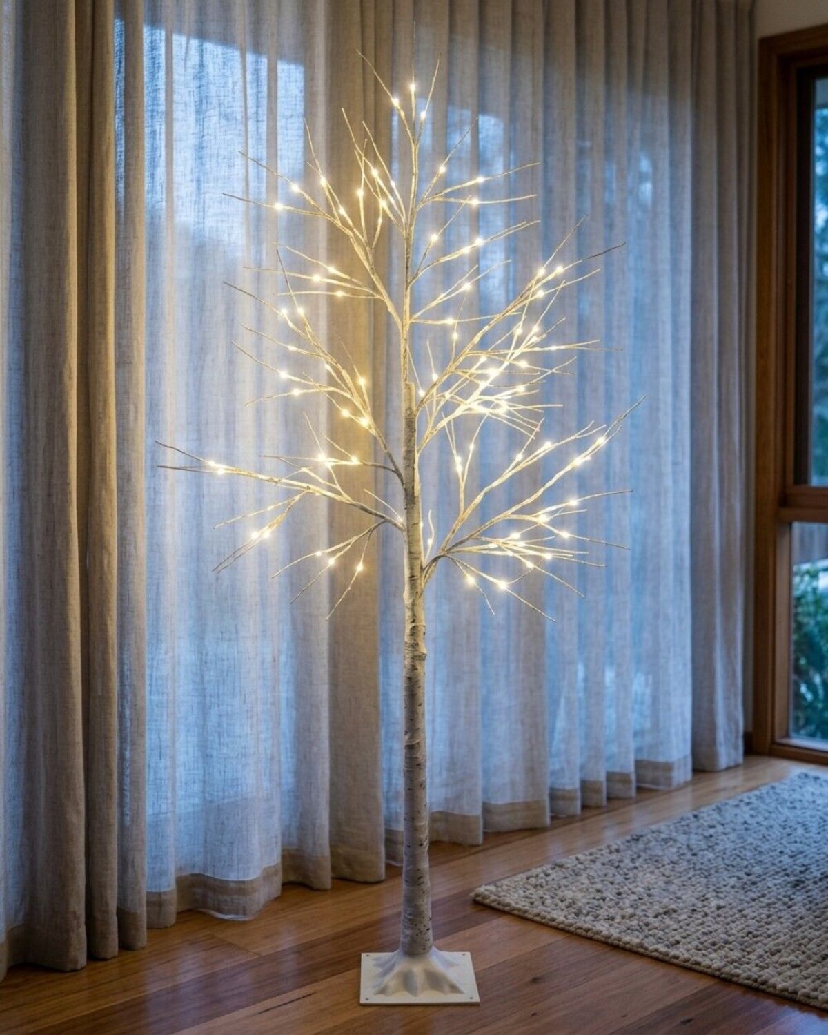 1.8m Neutral White LED Twig 3D Outdoor Christmas Birch Tree | 96 Lights — image 4